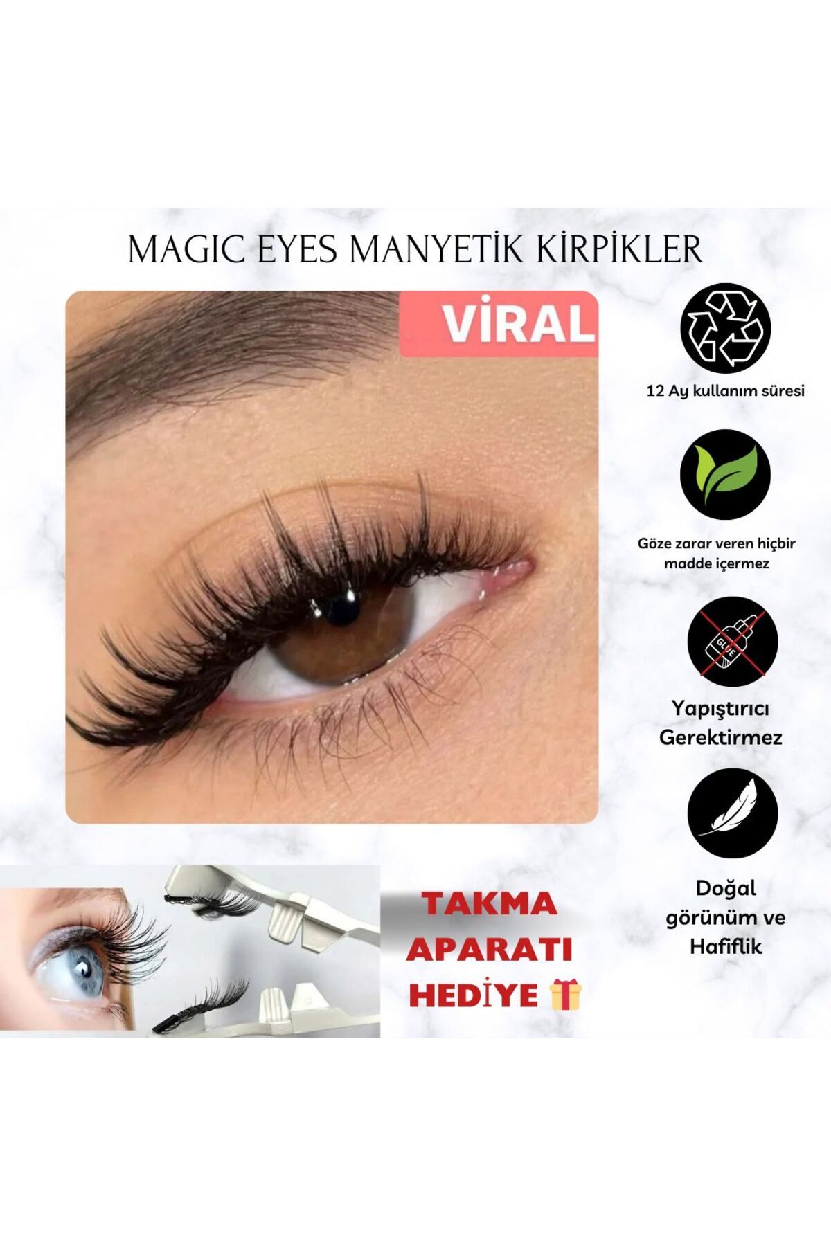 Magic Eyes Sihirli Kirpikler Takma Kirpik (VİRAL MODEL)