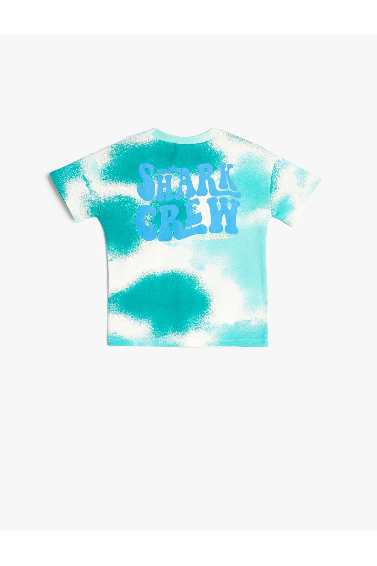 Koton-Cotton Short Sleeve Tie-Dye Patterned T-Shirt - Crew Neck 2