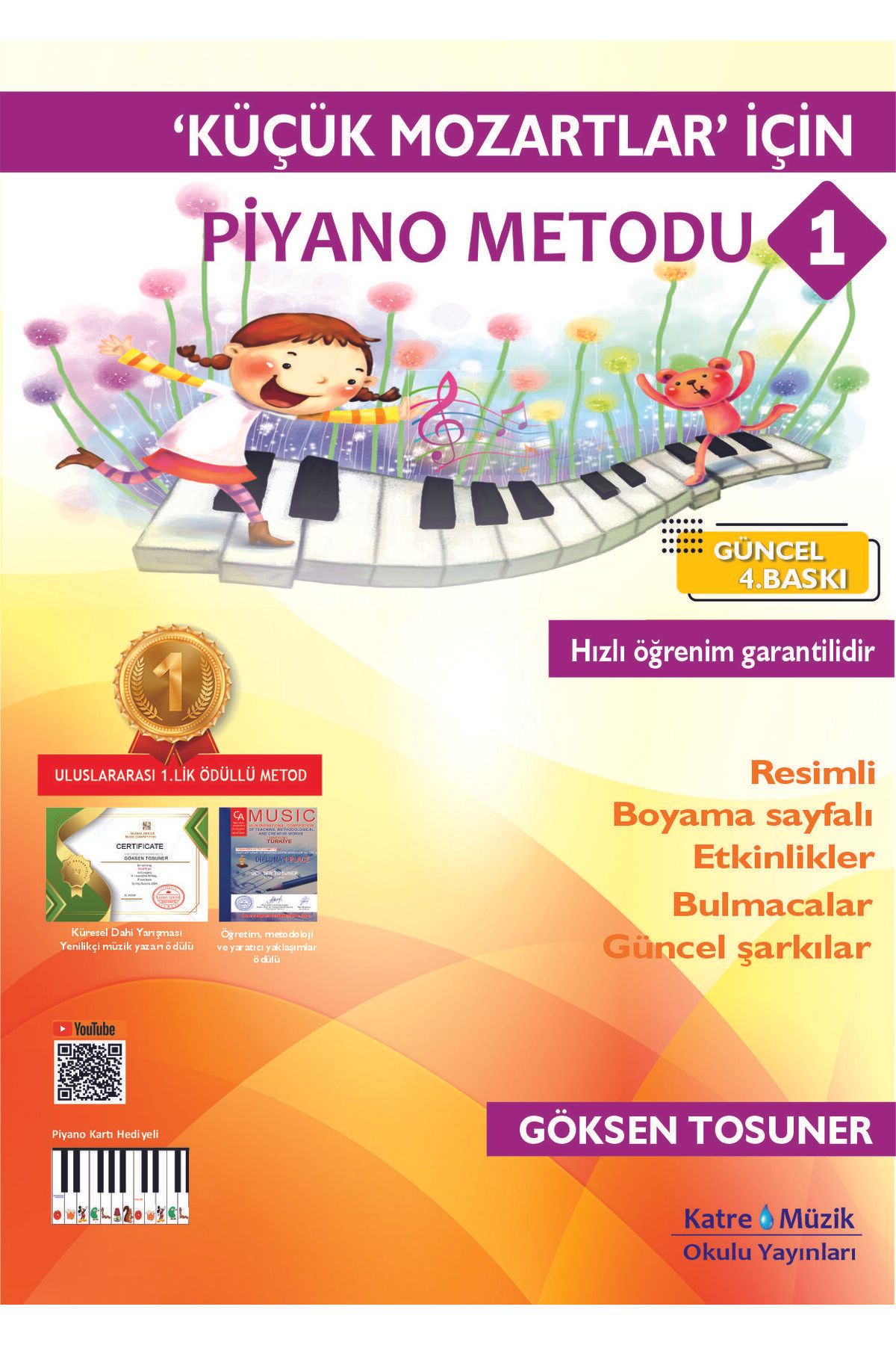 Katre Müzik Okulu Yayınları Küçük Mozartlar Için Piyano Metodu 1 (ÖDÜLLÜ METOD)