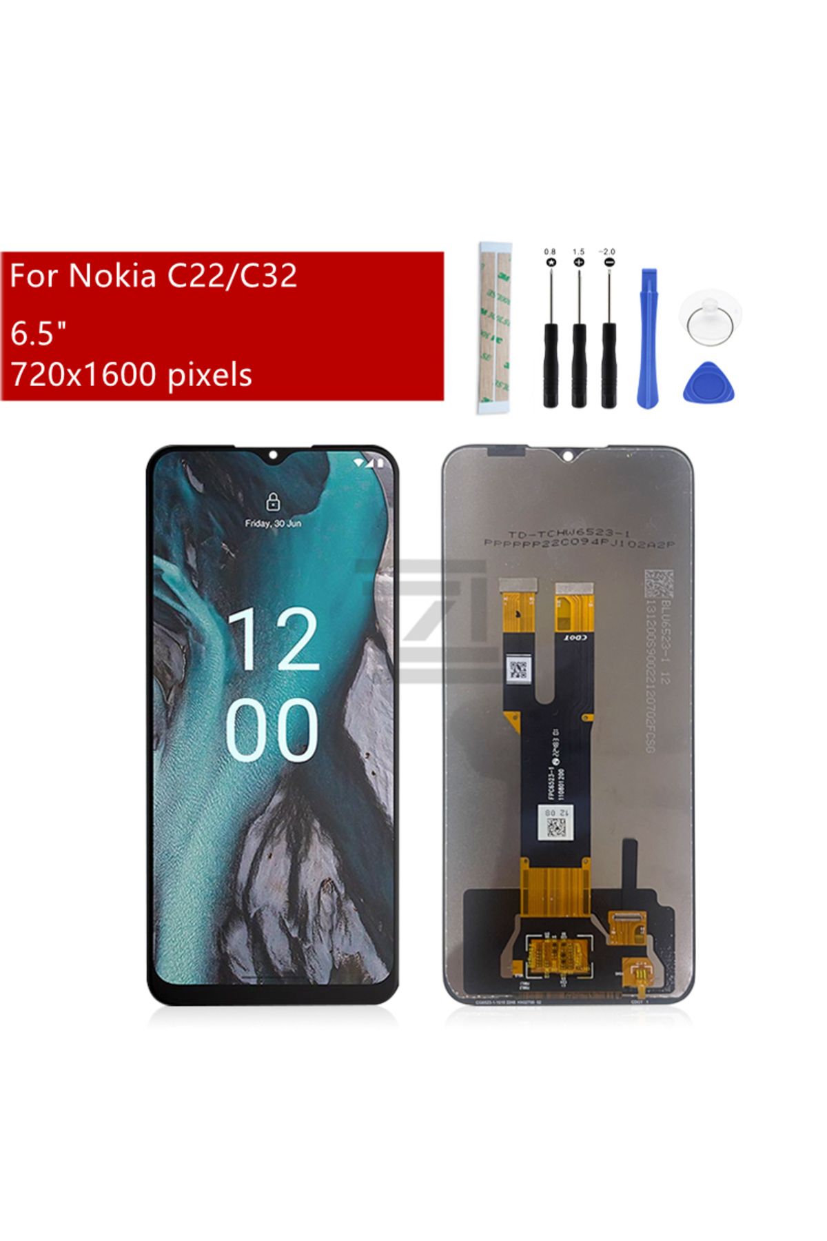 Choice-For Nokia C22 LCD Display Touch Screen Digitizer Assembly For Nokia C32 Screen With Frame Replace... 7