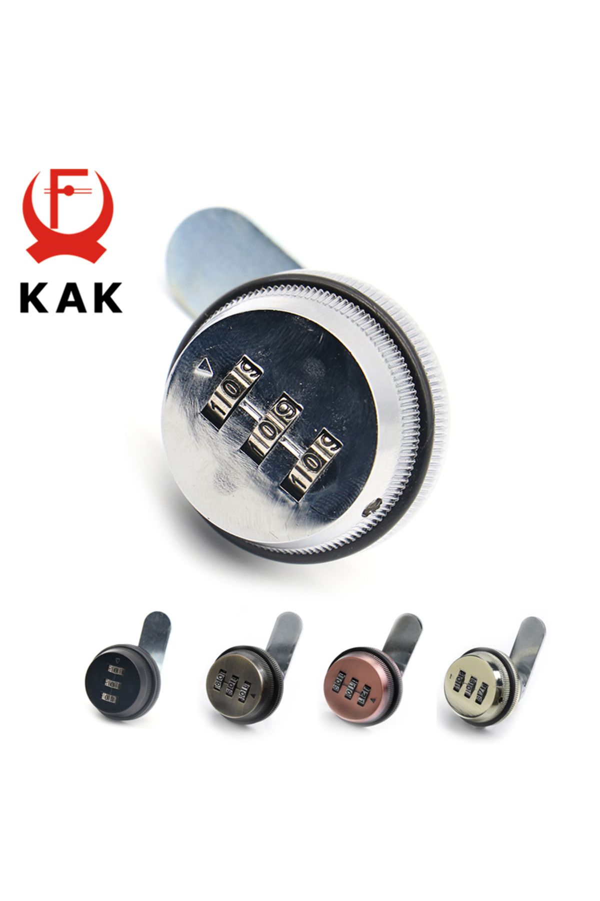 Choice-KAK Combination Cabinet Lock Black/Silver Zinc Alloy Password Locks Security Home Automation Cam ... 2