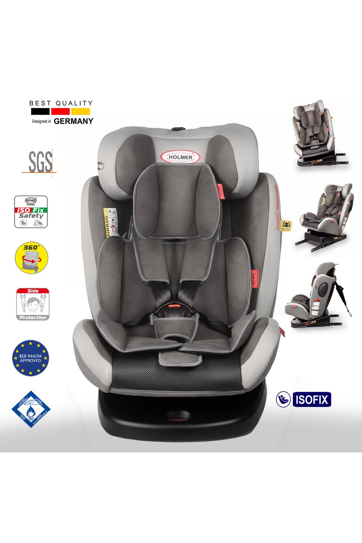 Holmer Kids Maxi Protect Aero 3d ( 360° Dönebilir) 0-36kg Isofix Oto Koltuğu