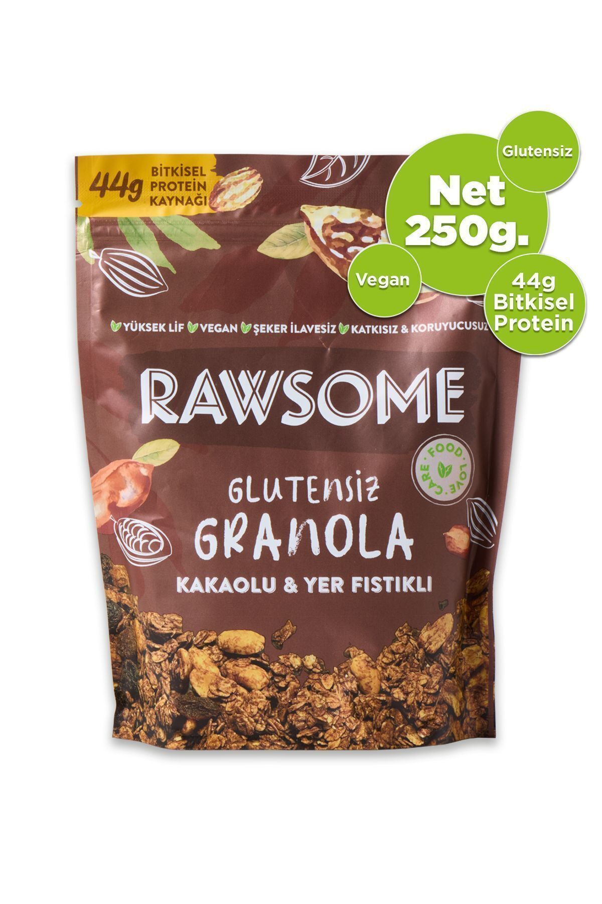 Rawsome Glutensiz Yerfıstıklı Kakaolu Granola 250 g