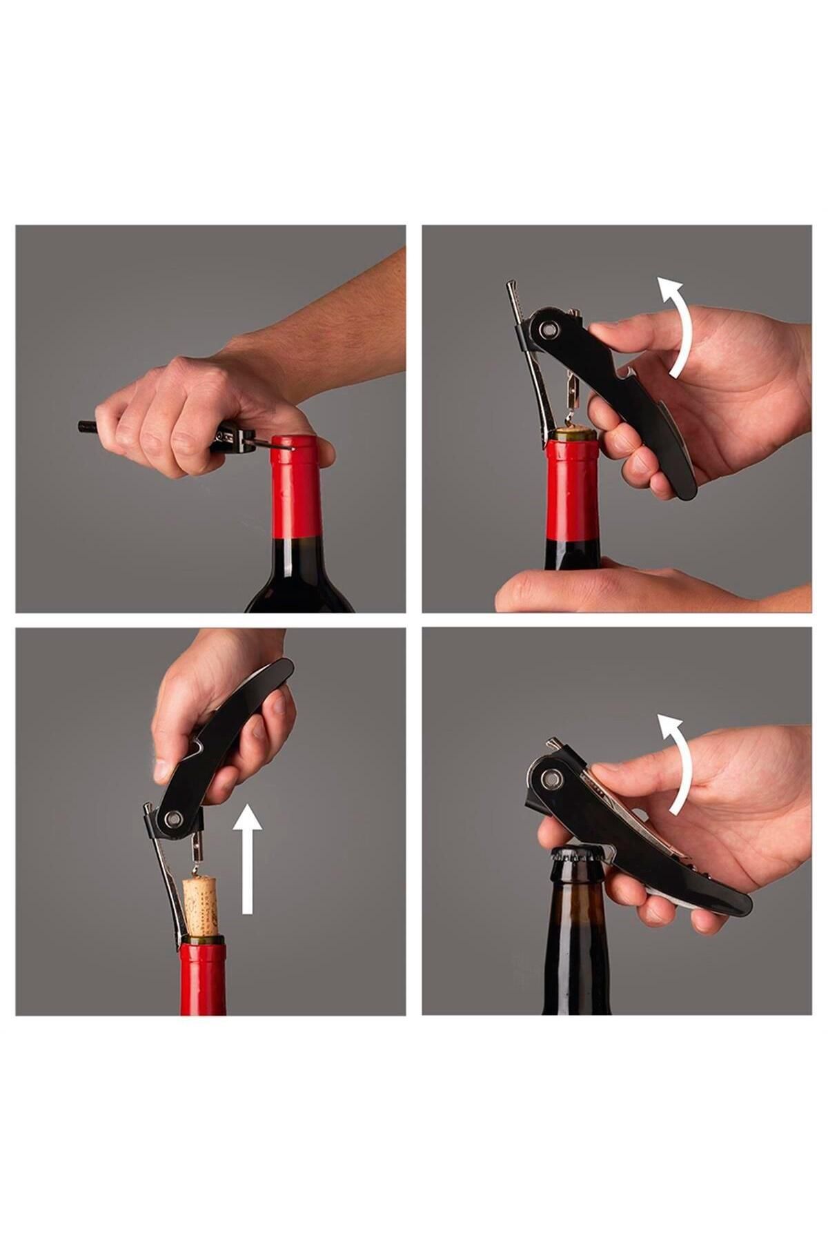 Vacu Vin-Black Single Shoot Corkscrew - Boxed 4