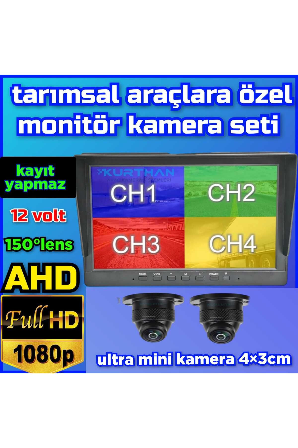 Twogo 7'' HYBRİD EKRAN  + 2 ADET 150'' AHD 1080P ULTRA MİNİ KAMERA HAZIR SET ( KAYIT YAPMAZ 12 VOLT )