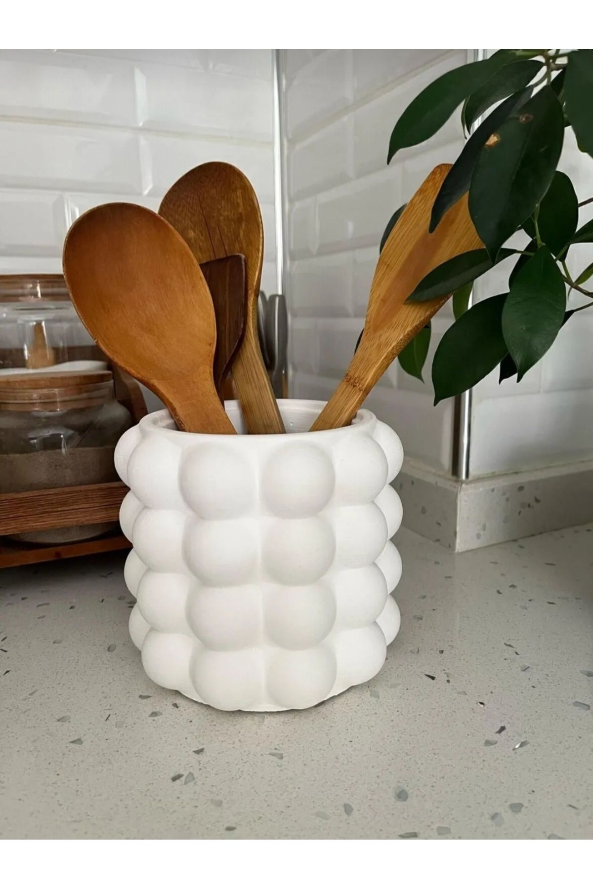 ThreeT Beyaz Bubble Beton Dik Kasiklik(16×14)