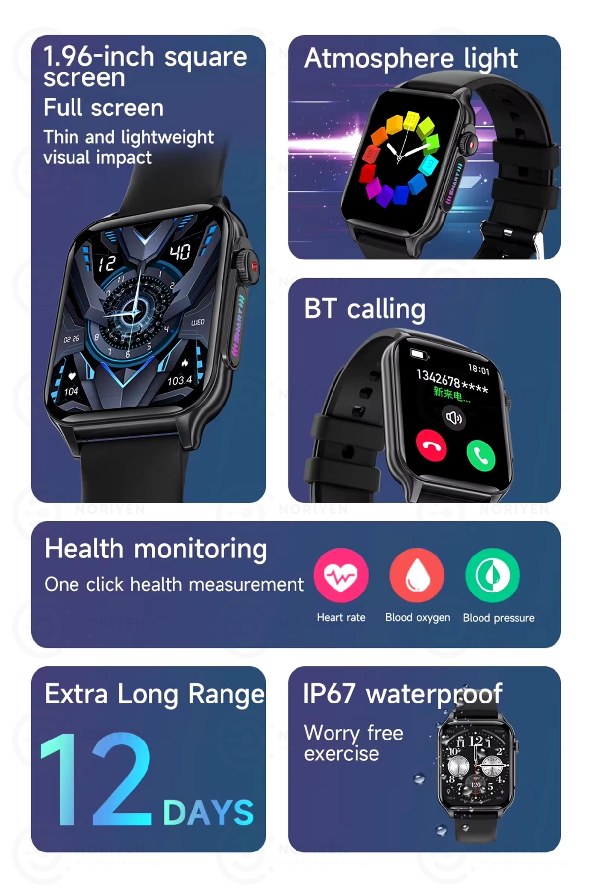 Premium Serisi New Design P6 Fitness Spor Sağlık Sensörlü iOS Android Uyumlu Watch Siyah Akıllı Saat