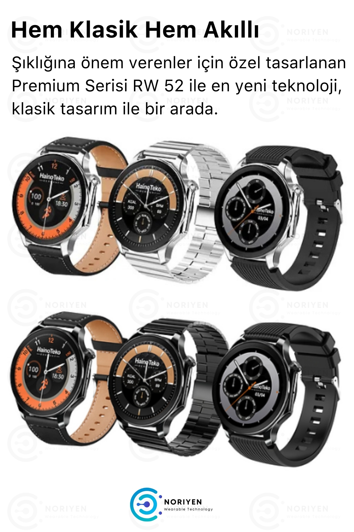 Yeni Nesil Super Amoled HD Ekran 1.65 İnç RW 52 Spor Sağlık Sensörlü iOS Android Uyumlu Akıllı Saat