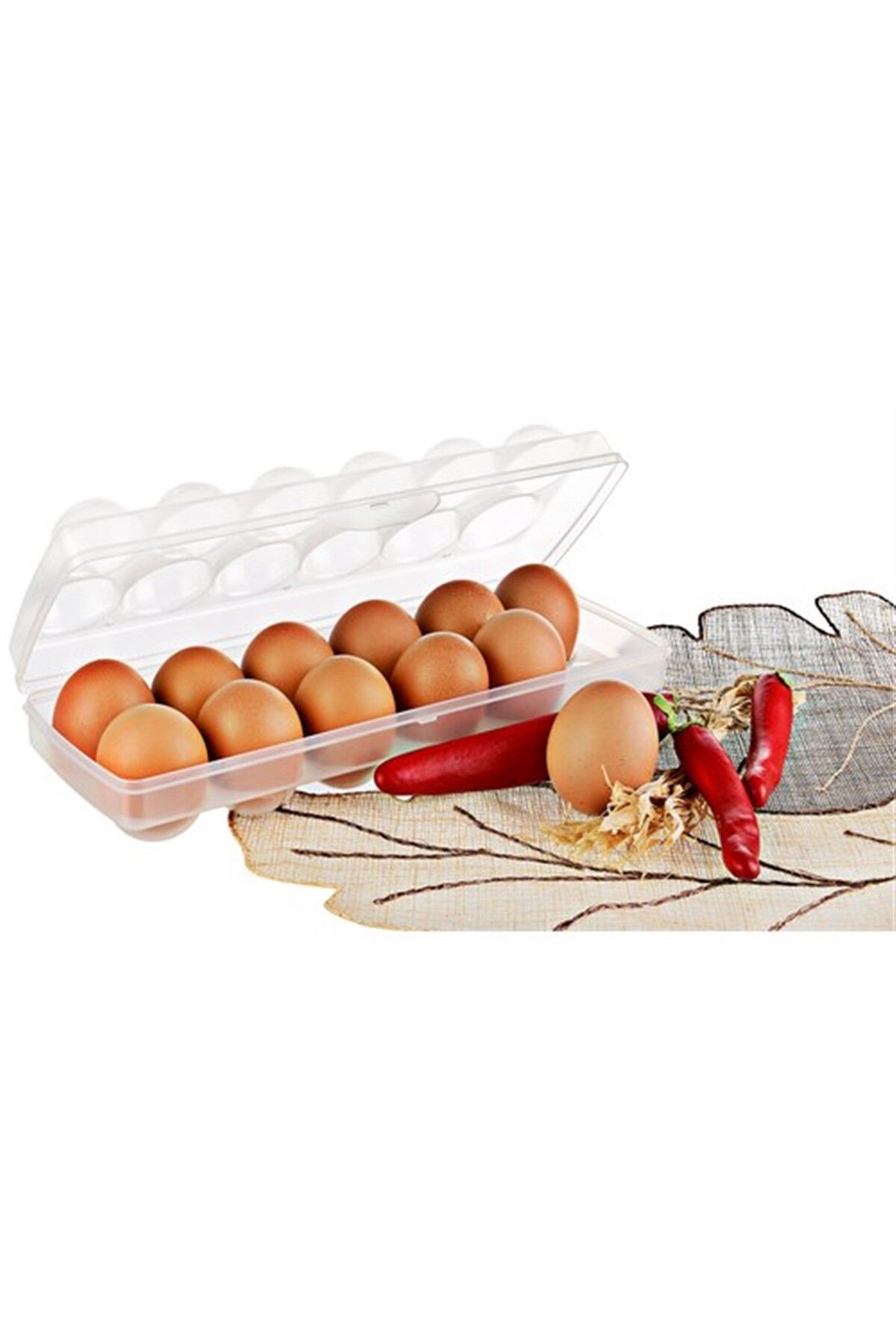 Kenpool Eggo Portatif Plastik 12 li Yumurta Taşıma ve Saklama Kabı Asorti