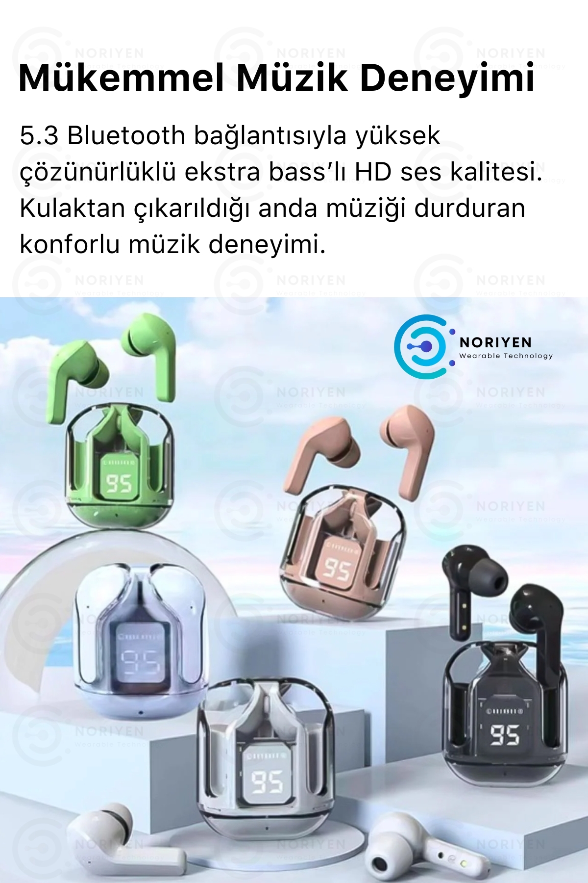 Yeni Nesil Ultrapods Pro 8D Stereo Ses Powerbanklı Ios Android Uyumlu Gaming Bluetooth 5.3 Kulaklık