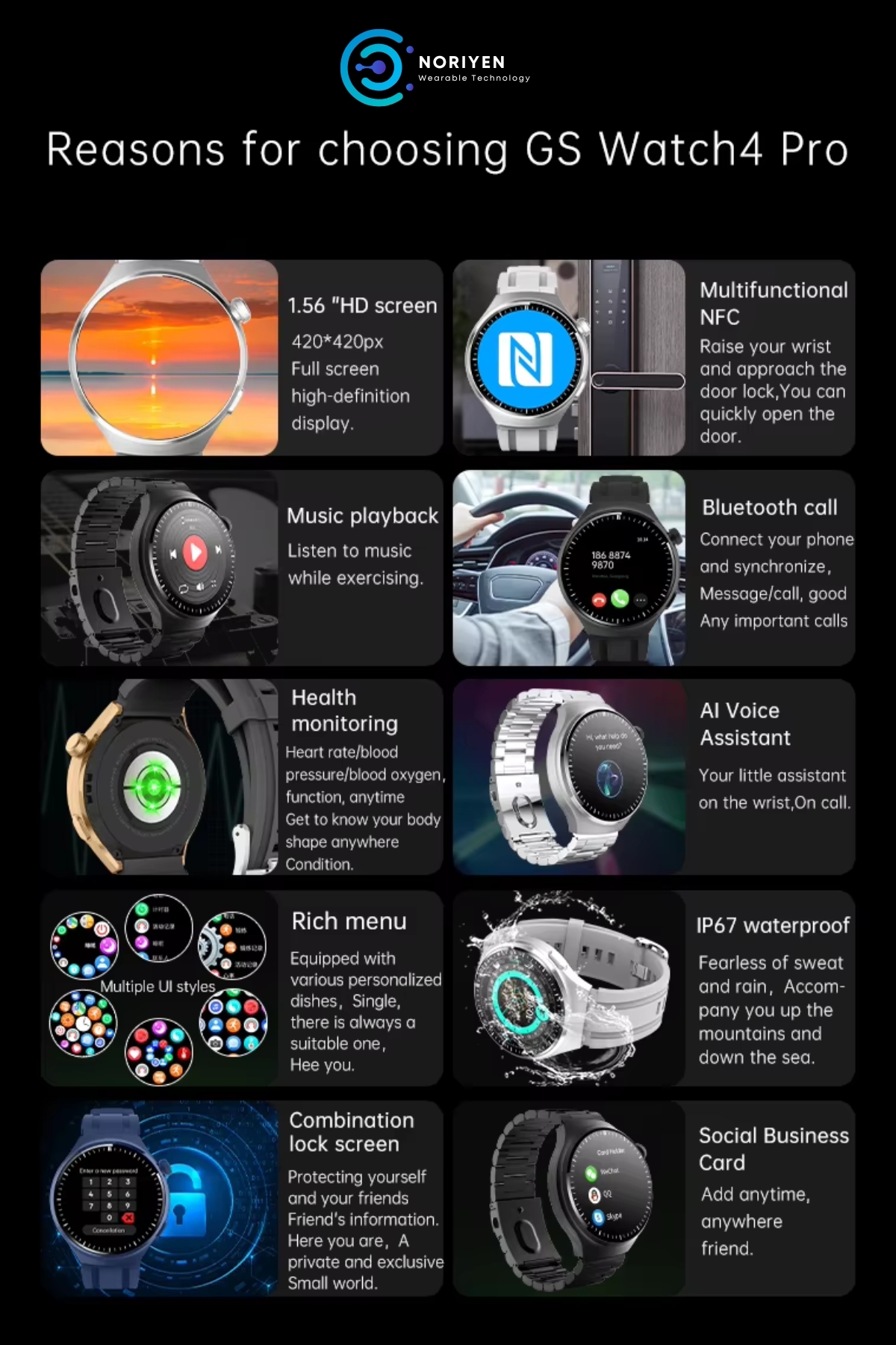 Yeni Nesil Super Amoled HD Ekran Gs Watch Pro 4 Spor Sağlık Sensörlü iOS Android Uyumlu Akıllı Saat
