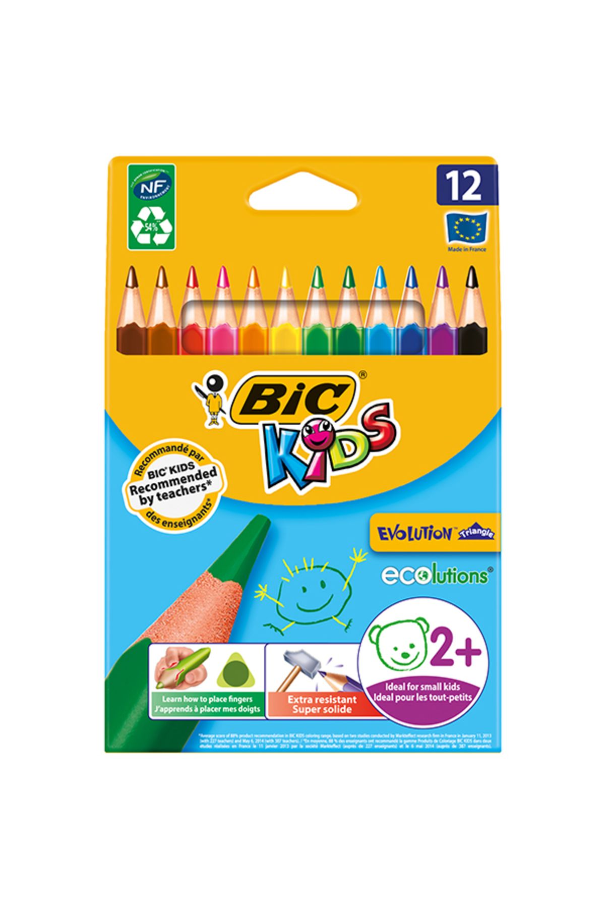 Bic Evolution Üçgen 12 Renk Kuruboya 829735