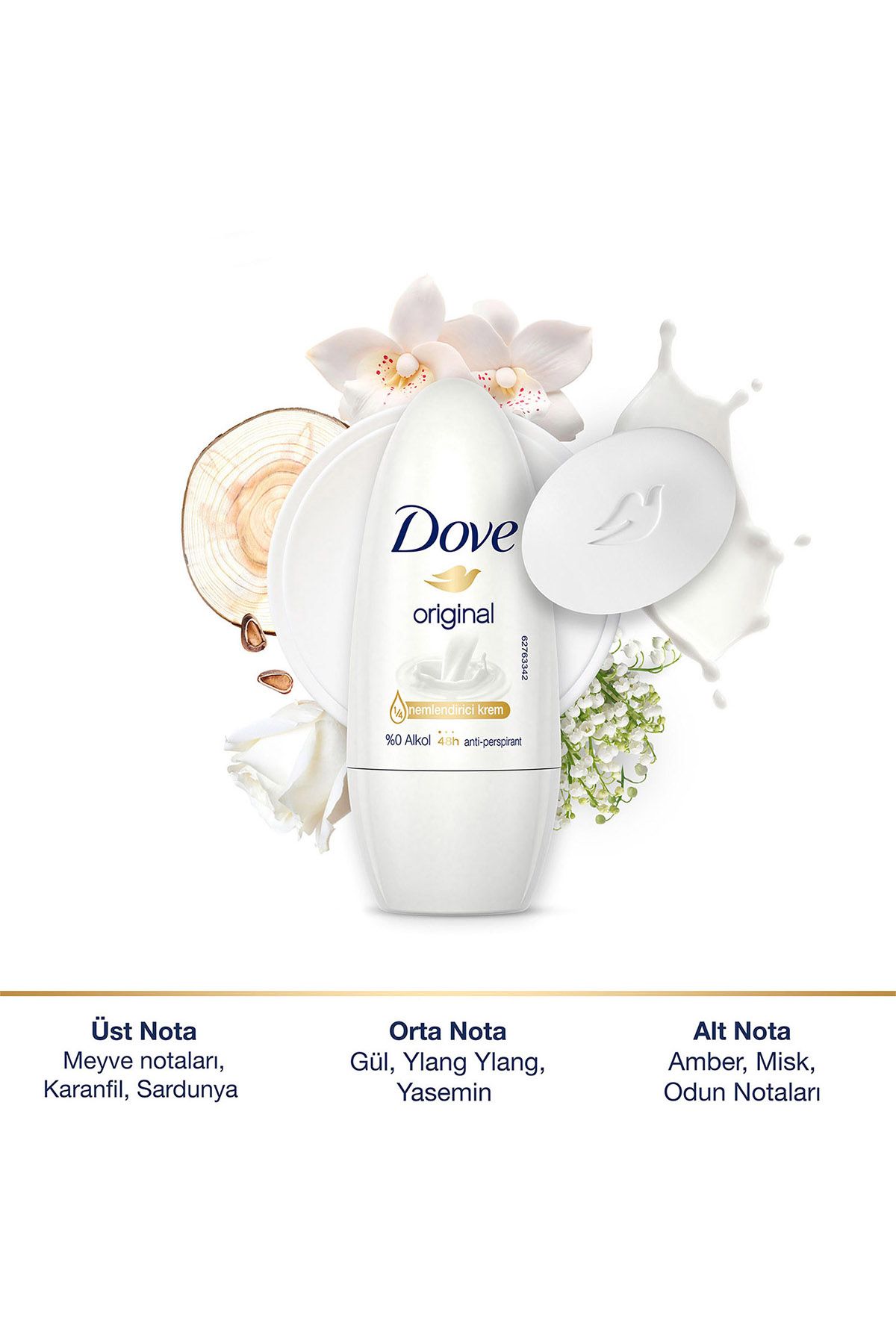 دئودورانت و رول آن زنانه روی اصلی 1 4 کرم مرطوب کننده 50ML X2 قطعات Dove
