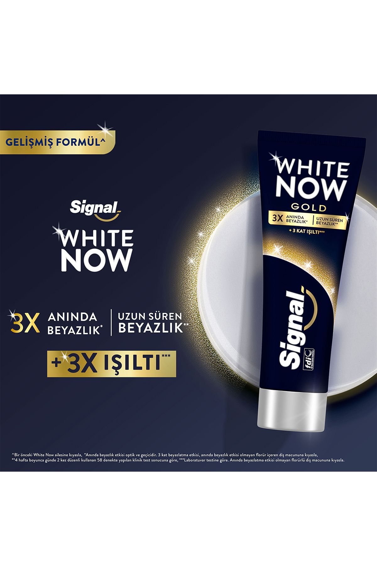 خمیر دندان سفید کننده فوری Signal White Now Gold 75mlx3