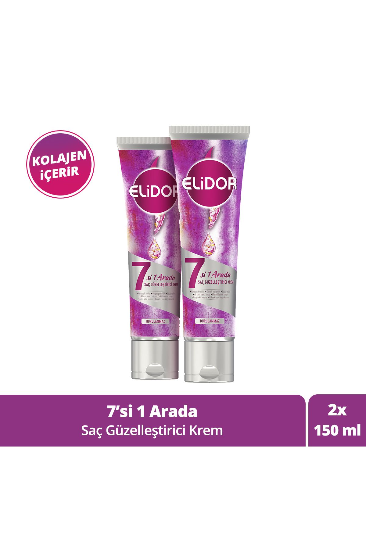 Elidor 7'si 1 Arada Saç Güzelleştirici Bakım Kremi Kolajen Içerir 150 ml X2