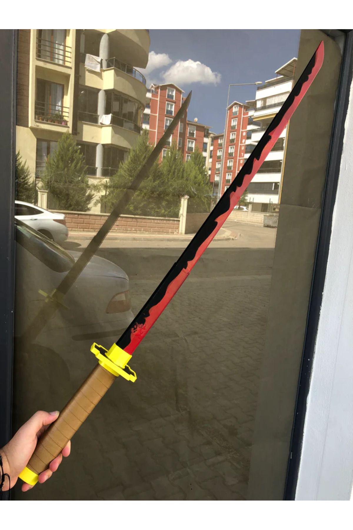 Tsugikuni Yoriichi Katana Sword Kılıç Demon Slayer 95 cm Katlanabilir Sağlam Plastik