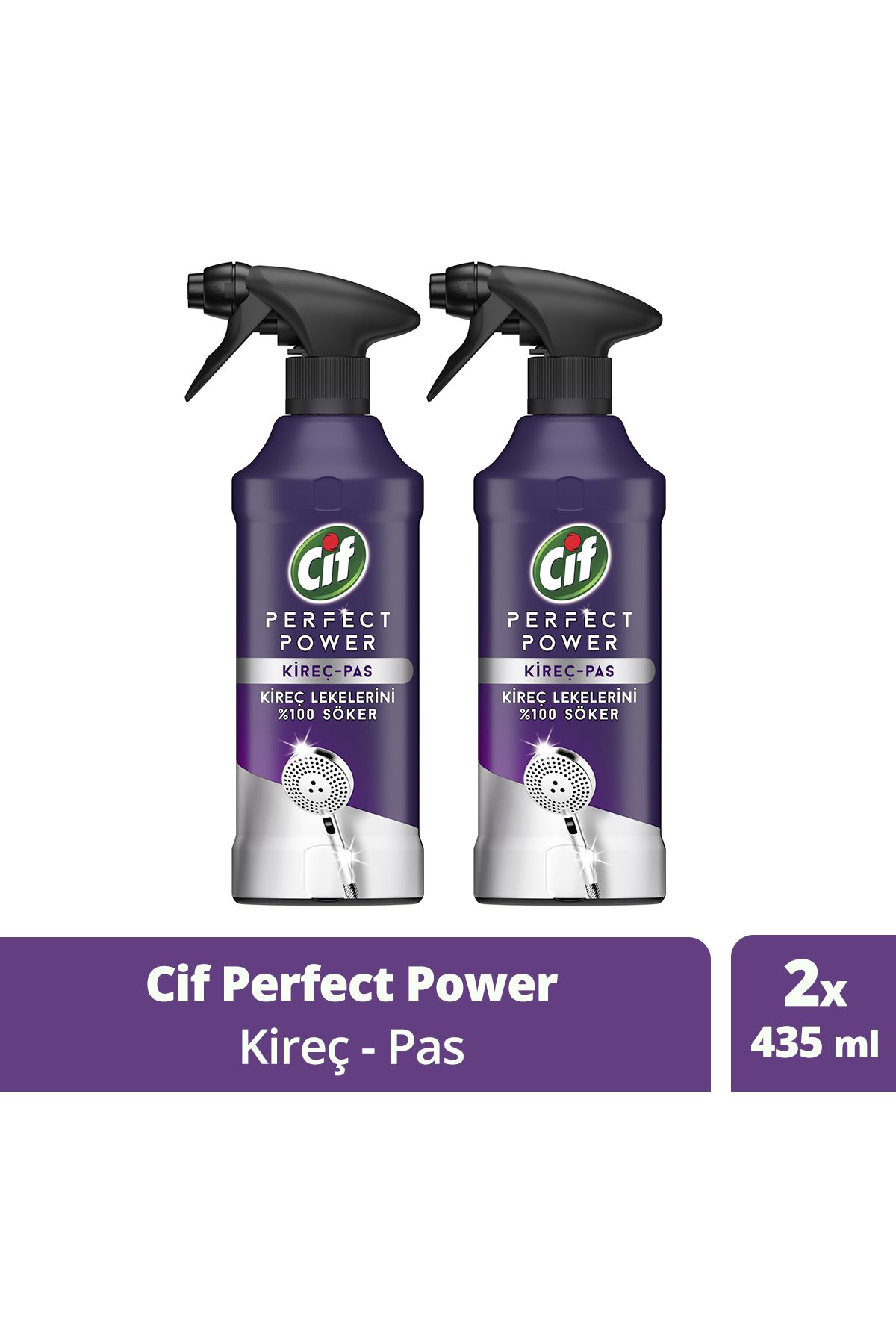 Cif Perfect Power Sprey Kireç Ve Pas Kireç Lekelerini %100 Söker 435 ml 2adet