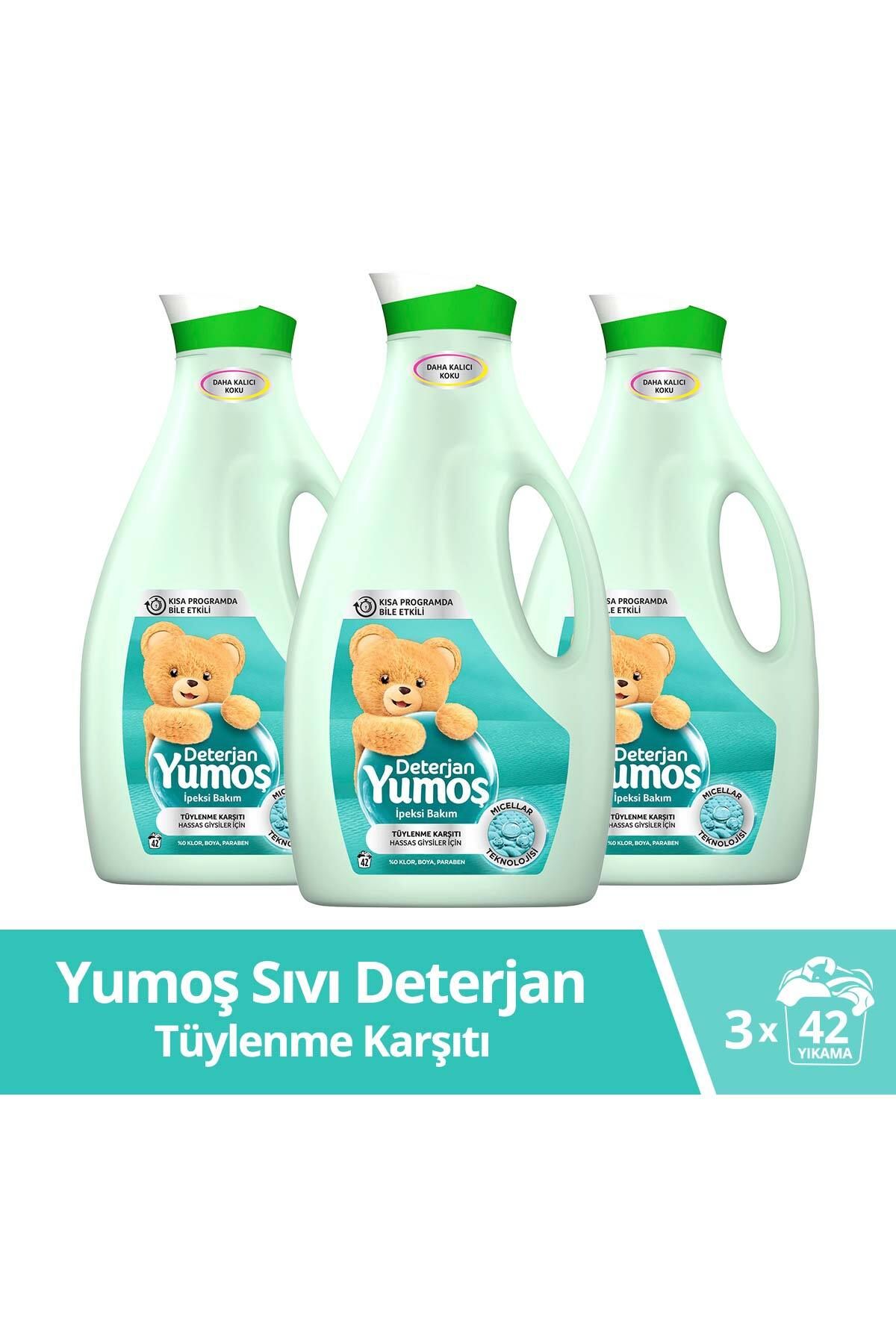 Yumoş Sıvı Bakım Çamaşır Deterjanı Hassas Giysiler Için Tüylenme Karşıtı Ipeksi Dokunuş 2520ml 3adet