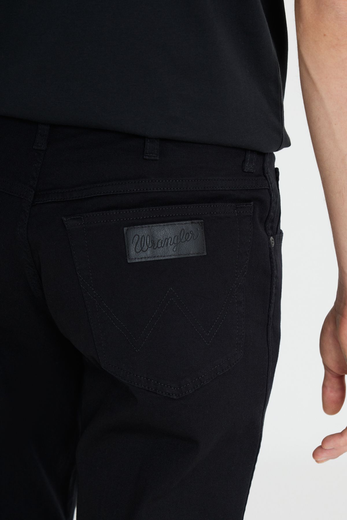 شلوار جین خاکستری مردانه مشکی منعطف با کمر معمولی تگزاسی معتبر Wrangler