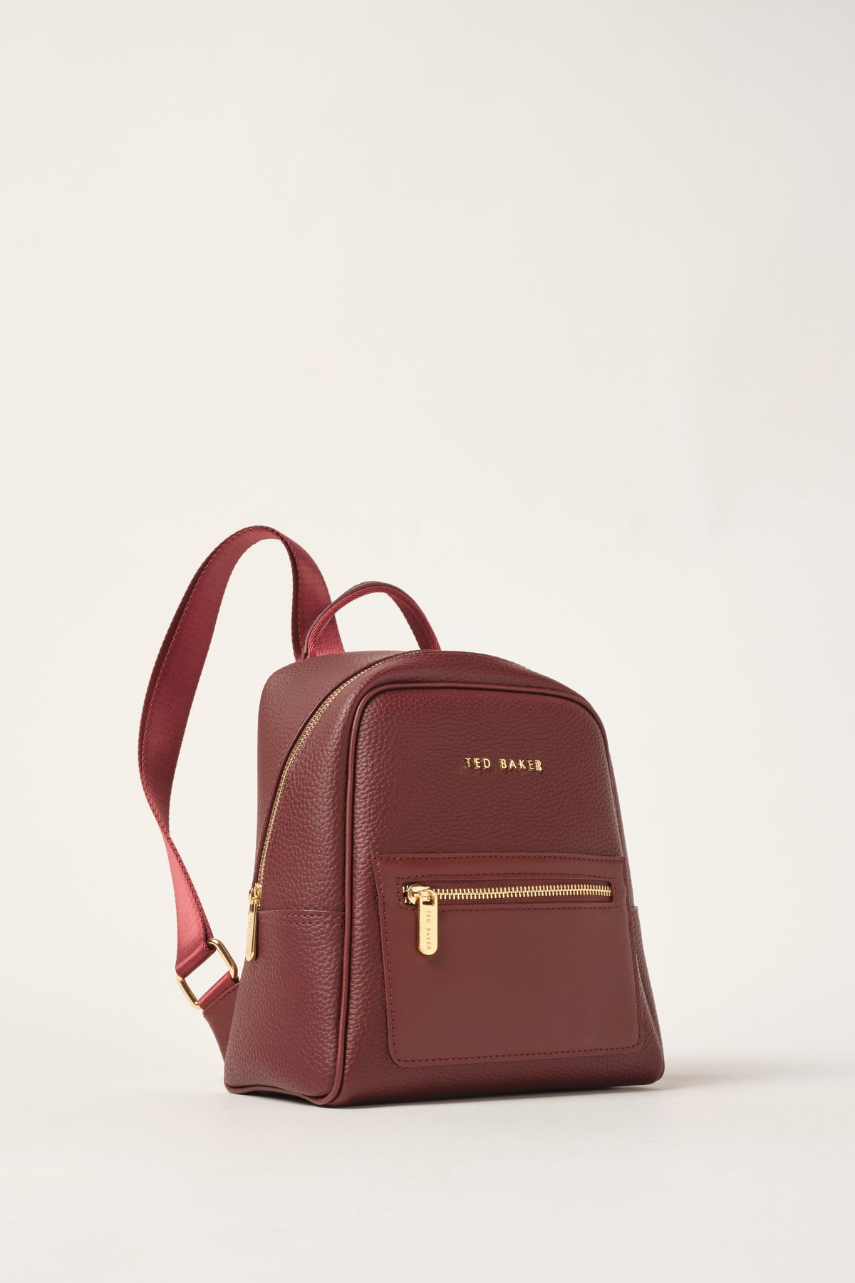 Ted Baker Backpack Burgundy Textured Trendyol