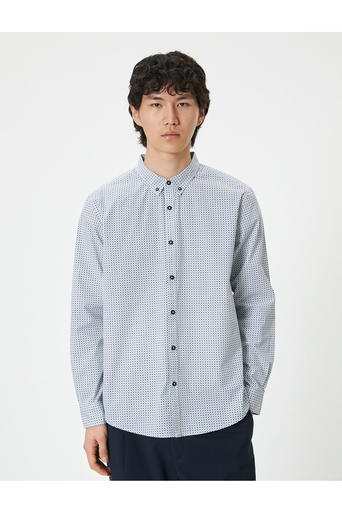 Koton-Long Sleeve Classic Collar Basic Shirt 3