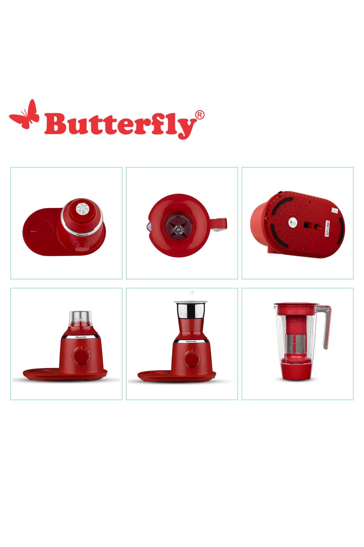 BUTTERFLY-Spectra Mixer Grinder - 750 W - 4 Jars 3