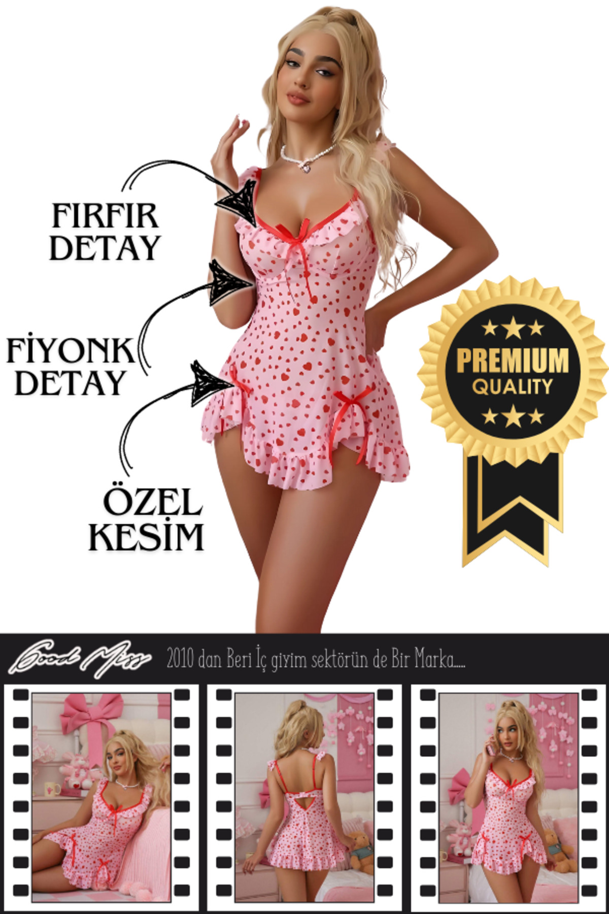 Good Miss Pembe Gecelik görsel 6