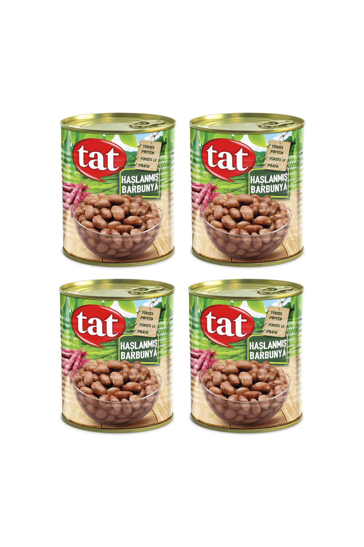 Tat Haşlanmış Barbunya 800 gr x 4 Adet