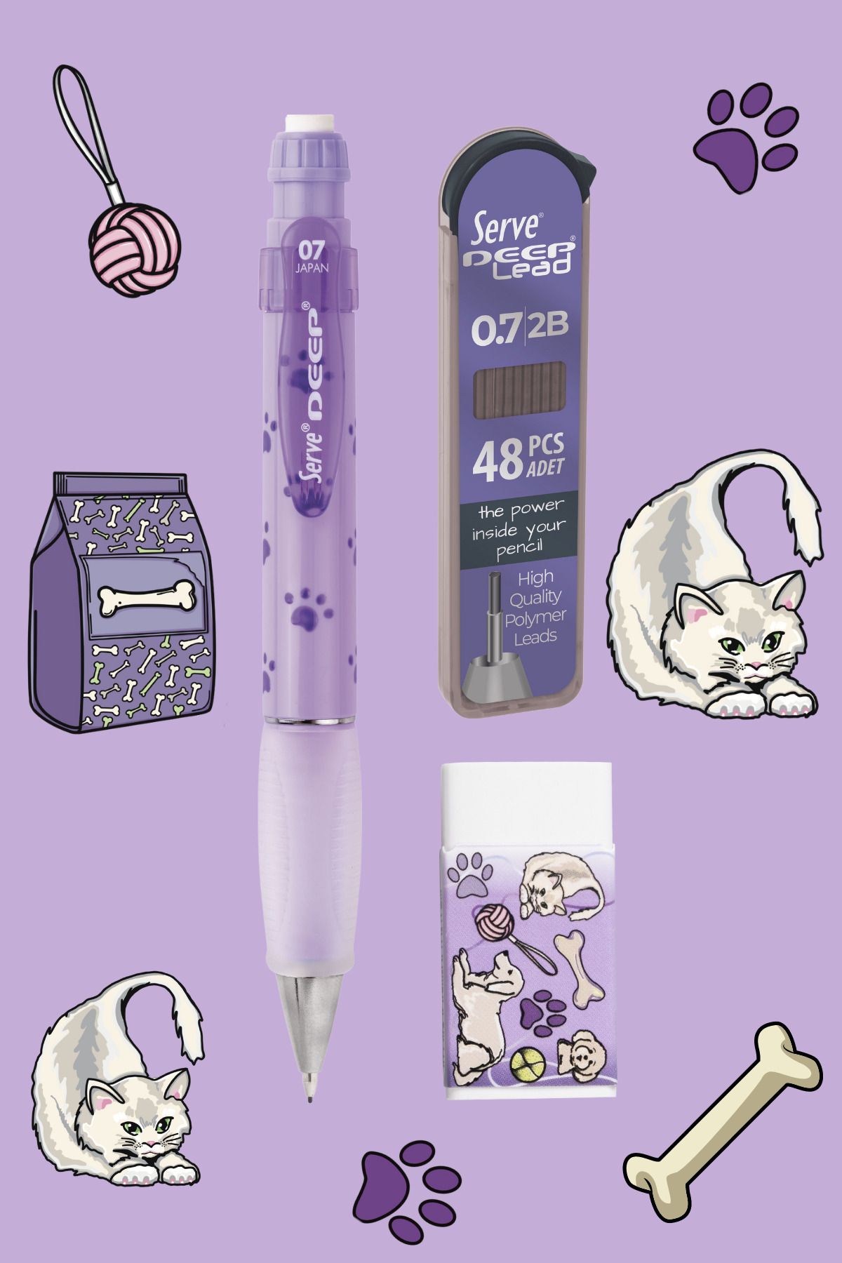 Serve-Set- Notebook, Serve Deep Tip Pen, Eraser 4