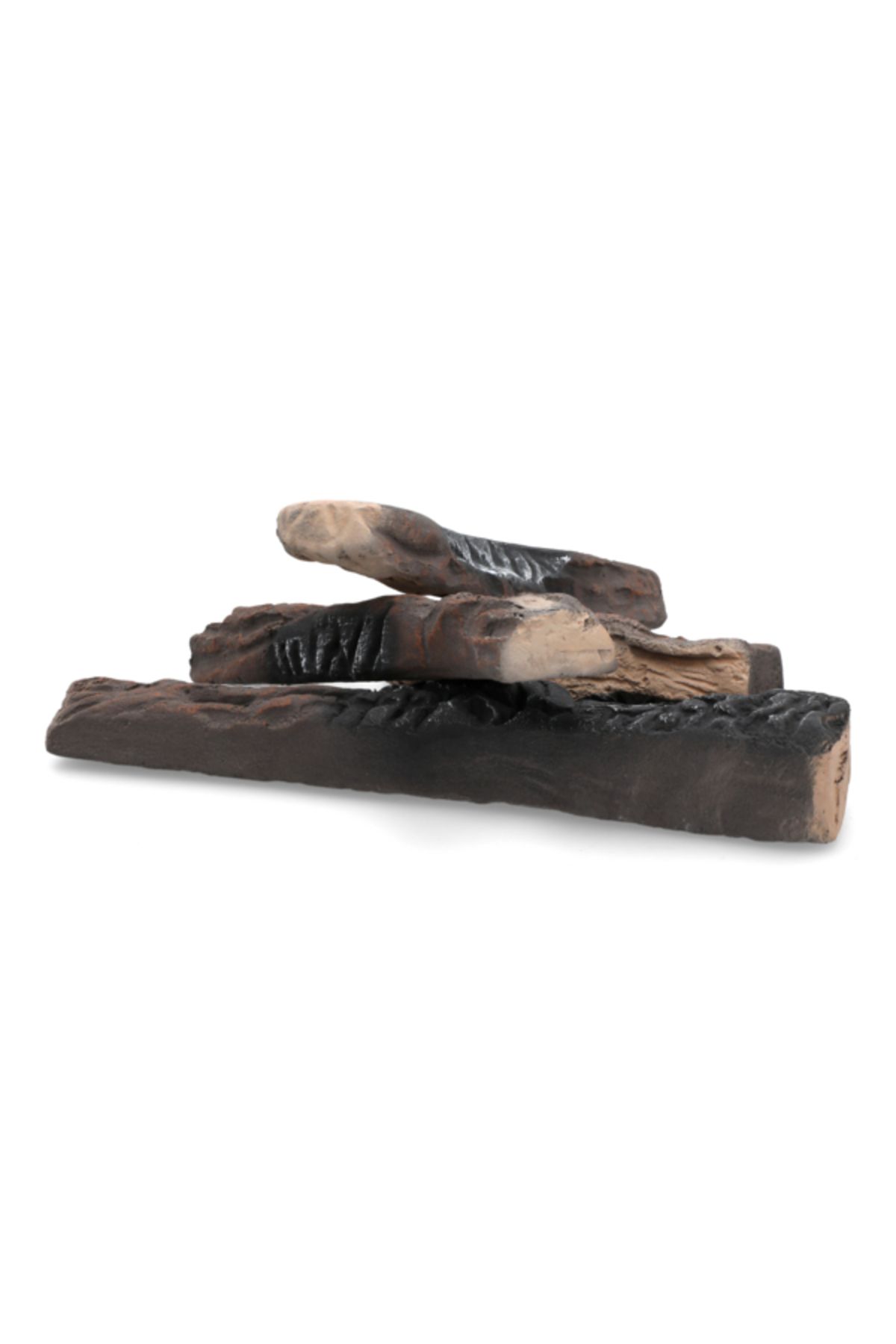 Living Accents-4-Piece Ceramic Log Set for Fireplaces and Firepits 2