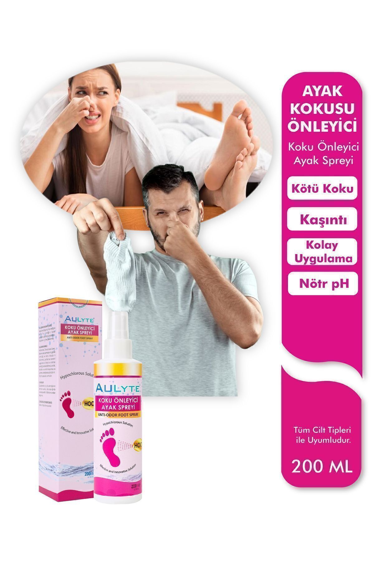 Aulyte Ayak Koku Önleyici Sprey 200 ml