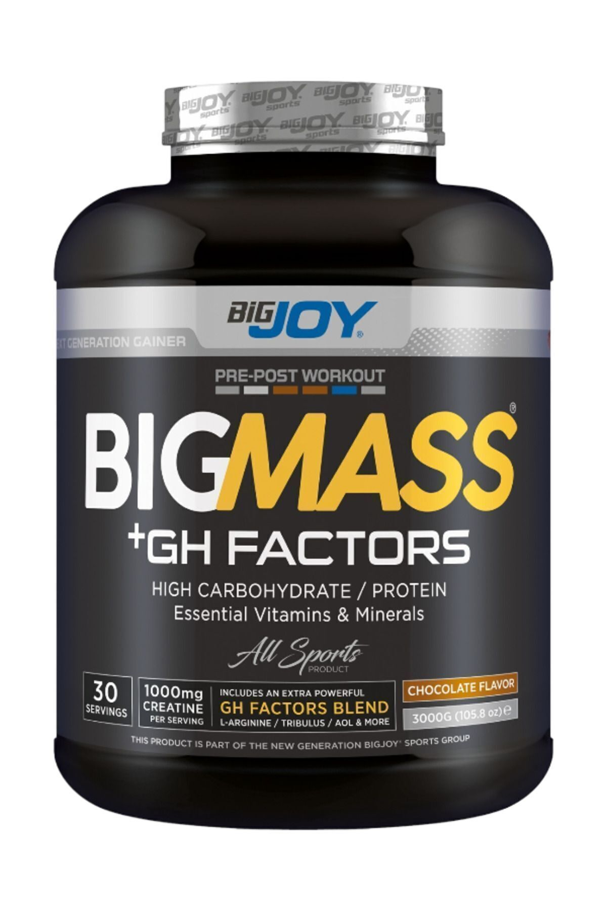 Bigjoy Sports Bigjoy Bigmass Gh Factors Karbonhidrat Tozu 3000 gr - Çikolata Aromalı - Shaker 500 ml-3