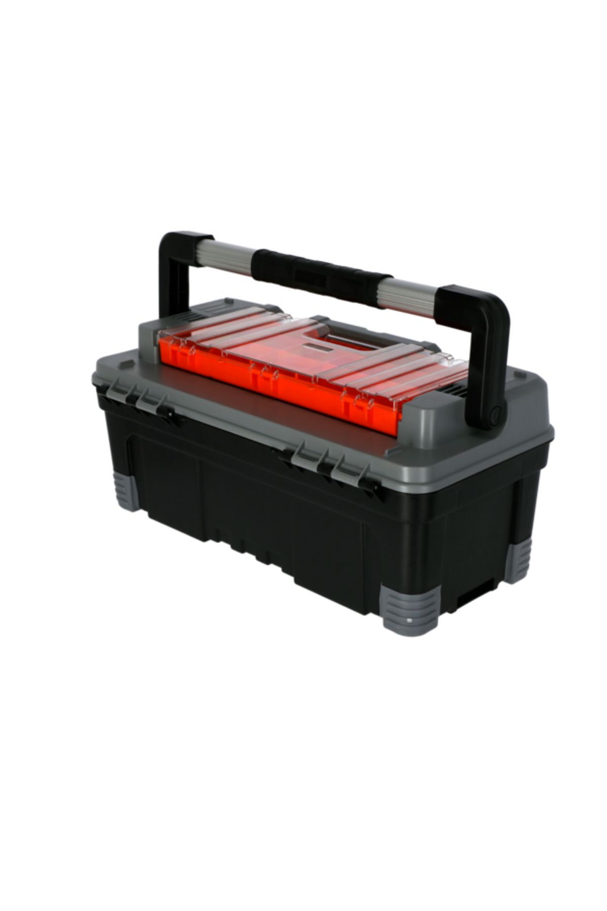 Tactix-Tool Box with Removable Top Organizer and Tote Tray 22inch 7