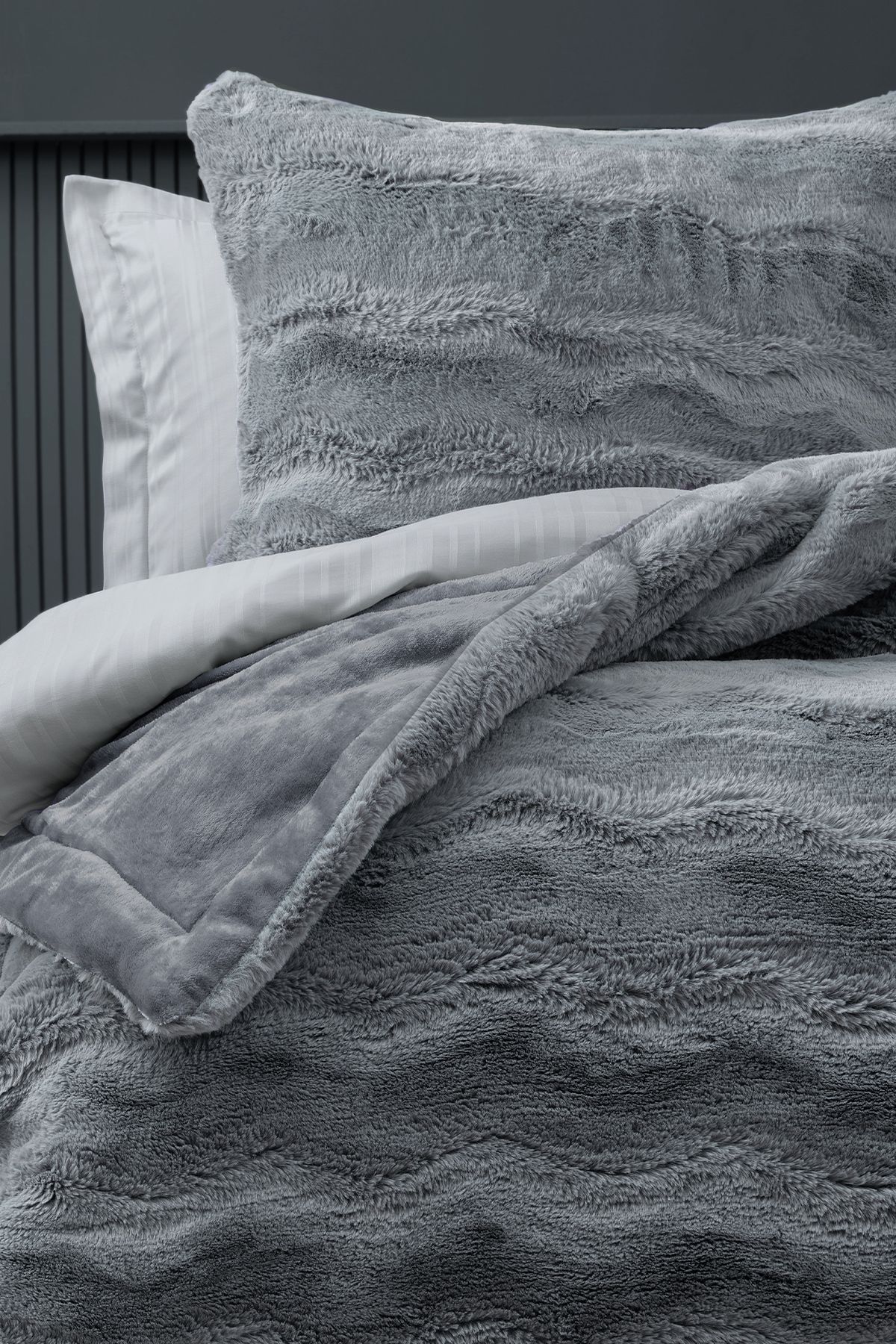 Yataş-Liza Anthracite Double Bedspread Set 2