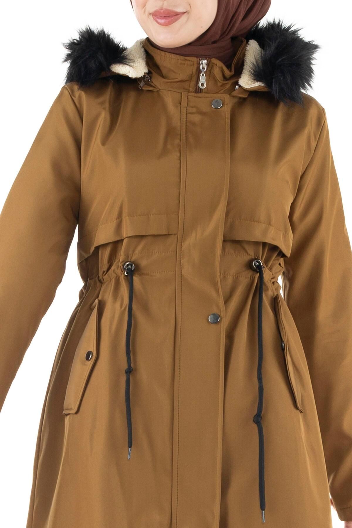 Sevitli-Plush Inside Coat-Tan 4