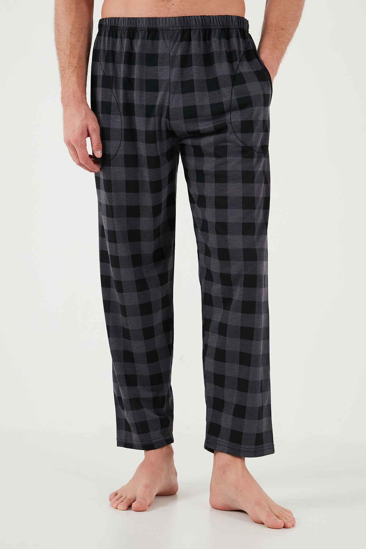 Buratti Ekoseli Pamuklu Regular Fit Uzun Kollu Pijama Takımı Erkek Pijama Takımı 60961005 görsel 6