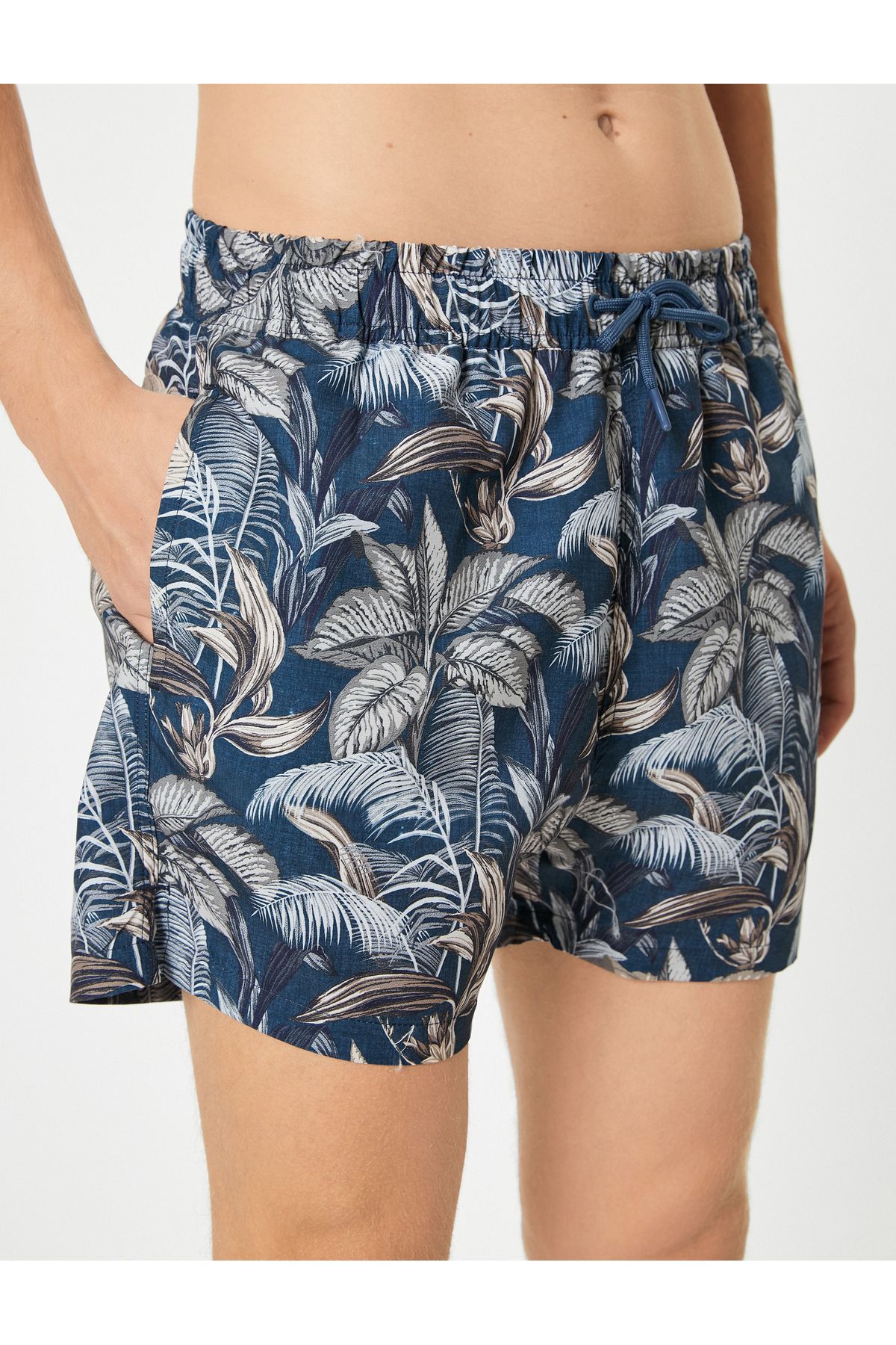 Koton-Leaf Printed - Pantaloni scurți de baie cu șireturi 5