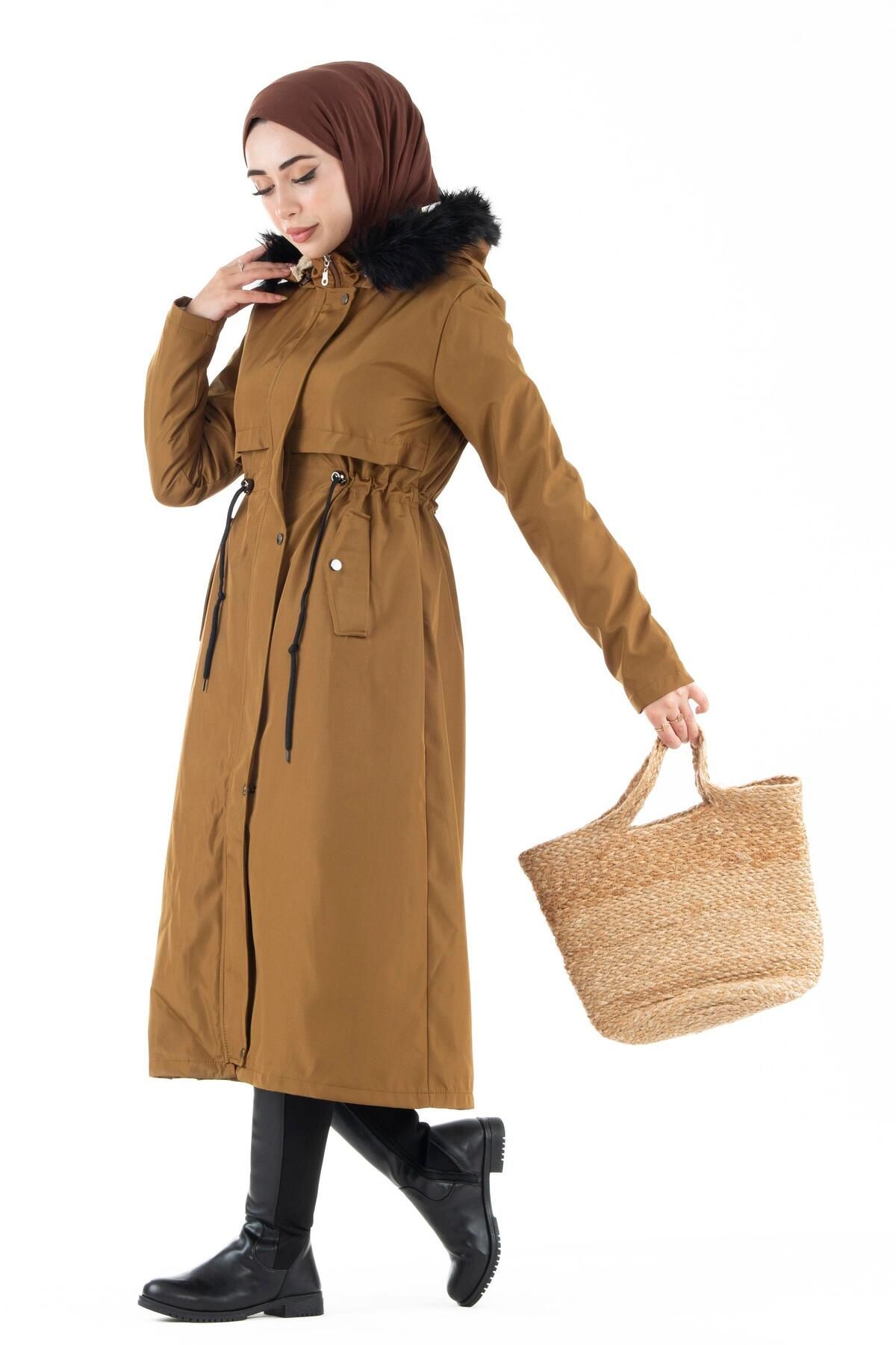 Sevitli-Plush Inside Coat-Tan 2