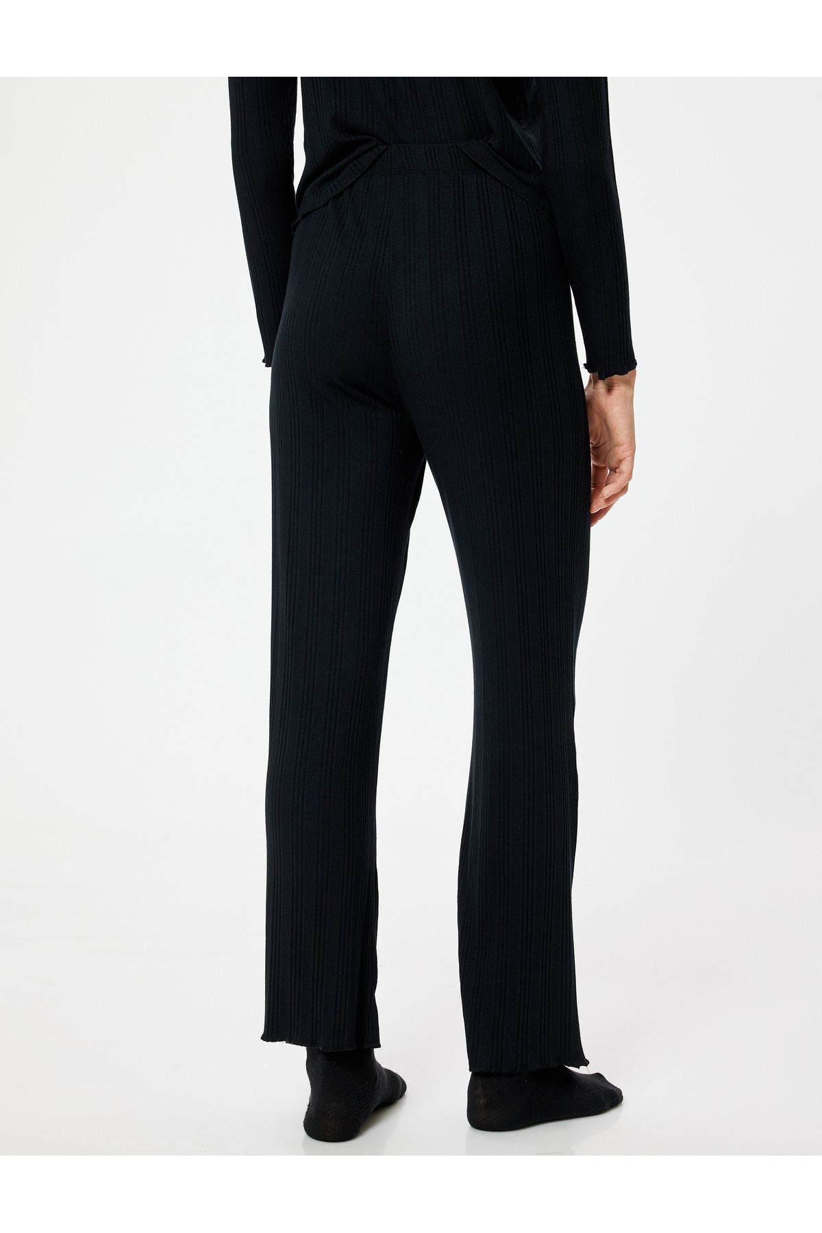Koton-TextureD MoDal Pajama Bottom - Flat Leg anD StanDarD Waist ELastic 4