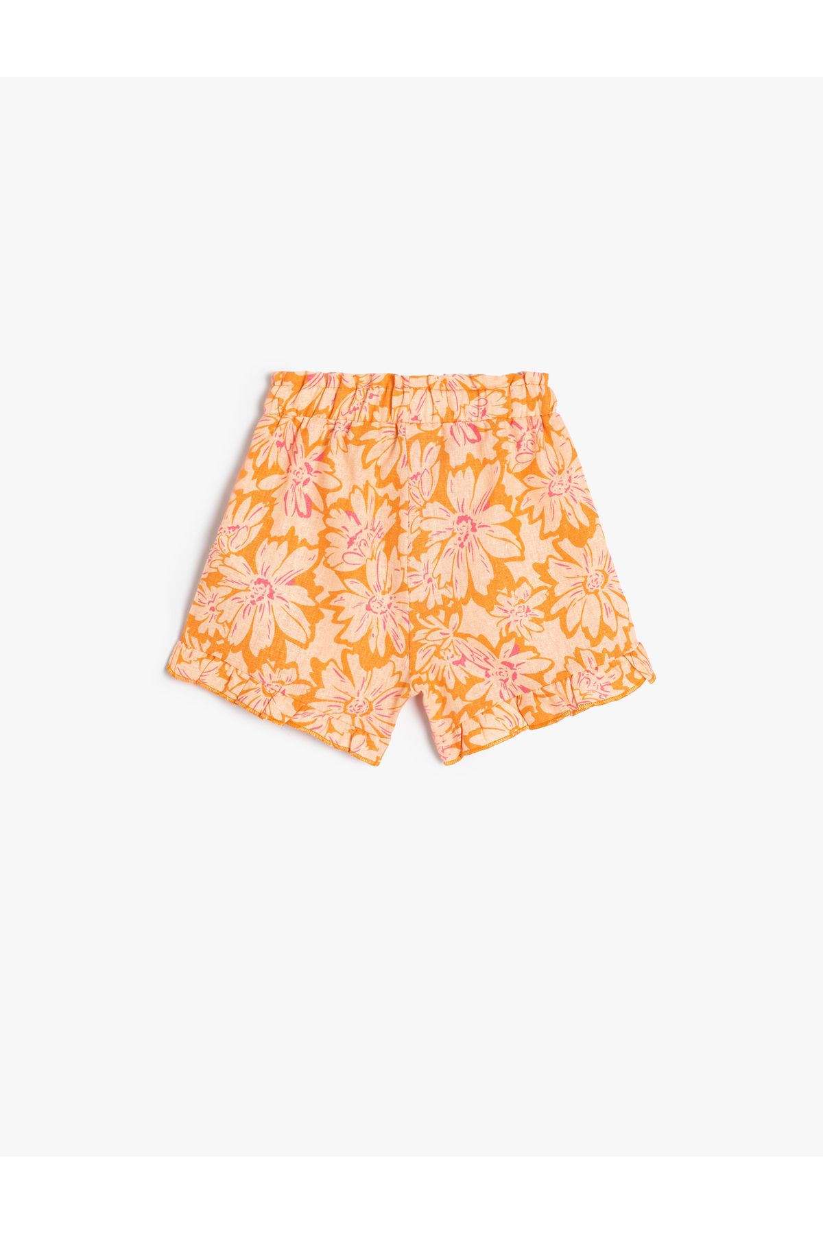 Koton-Floral Shorts with Ruffle Detail and Elastic Waist 2