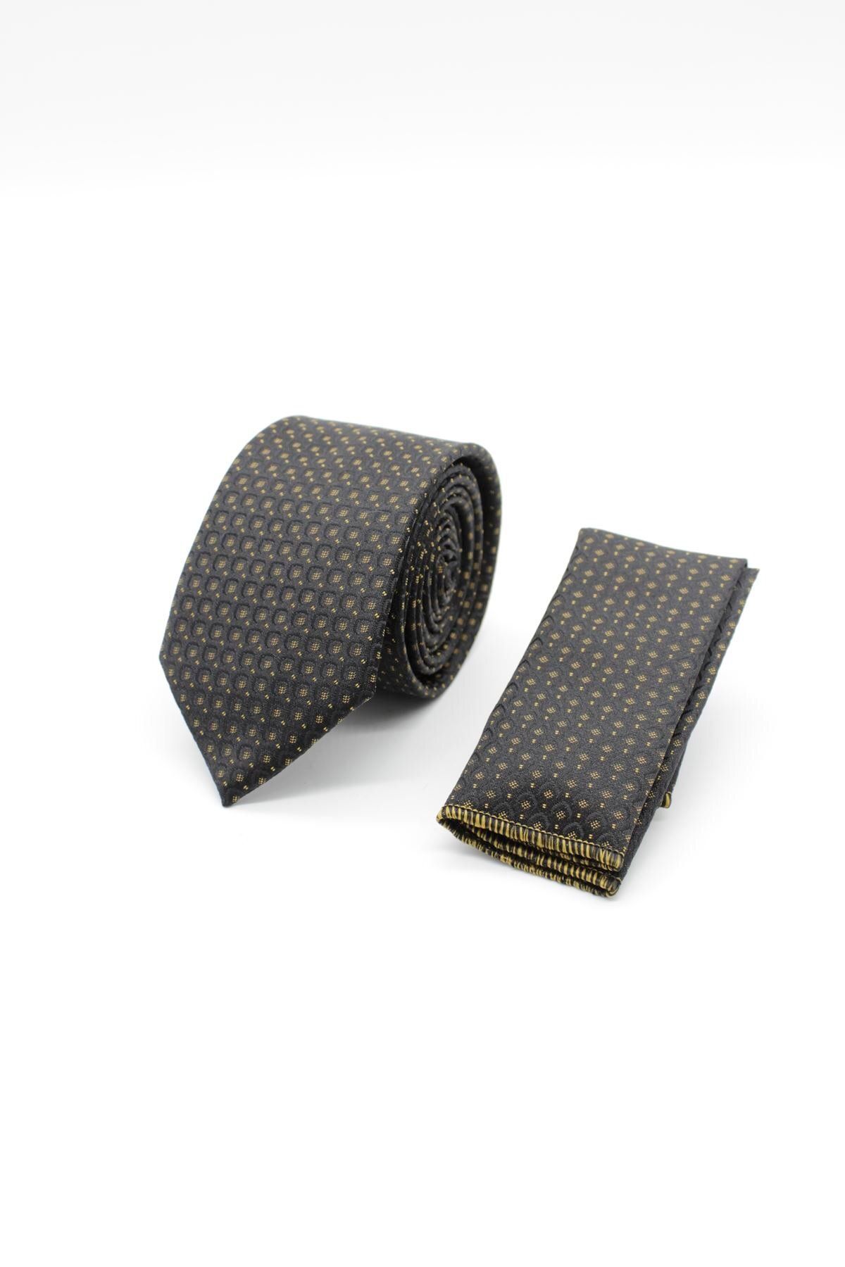 İmza-Dark Brown Patterned Tie 1090240137 1