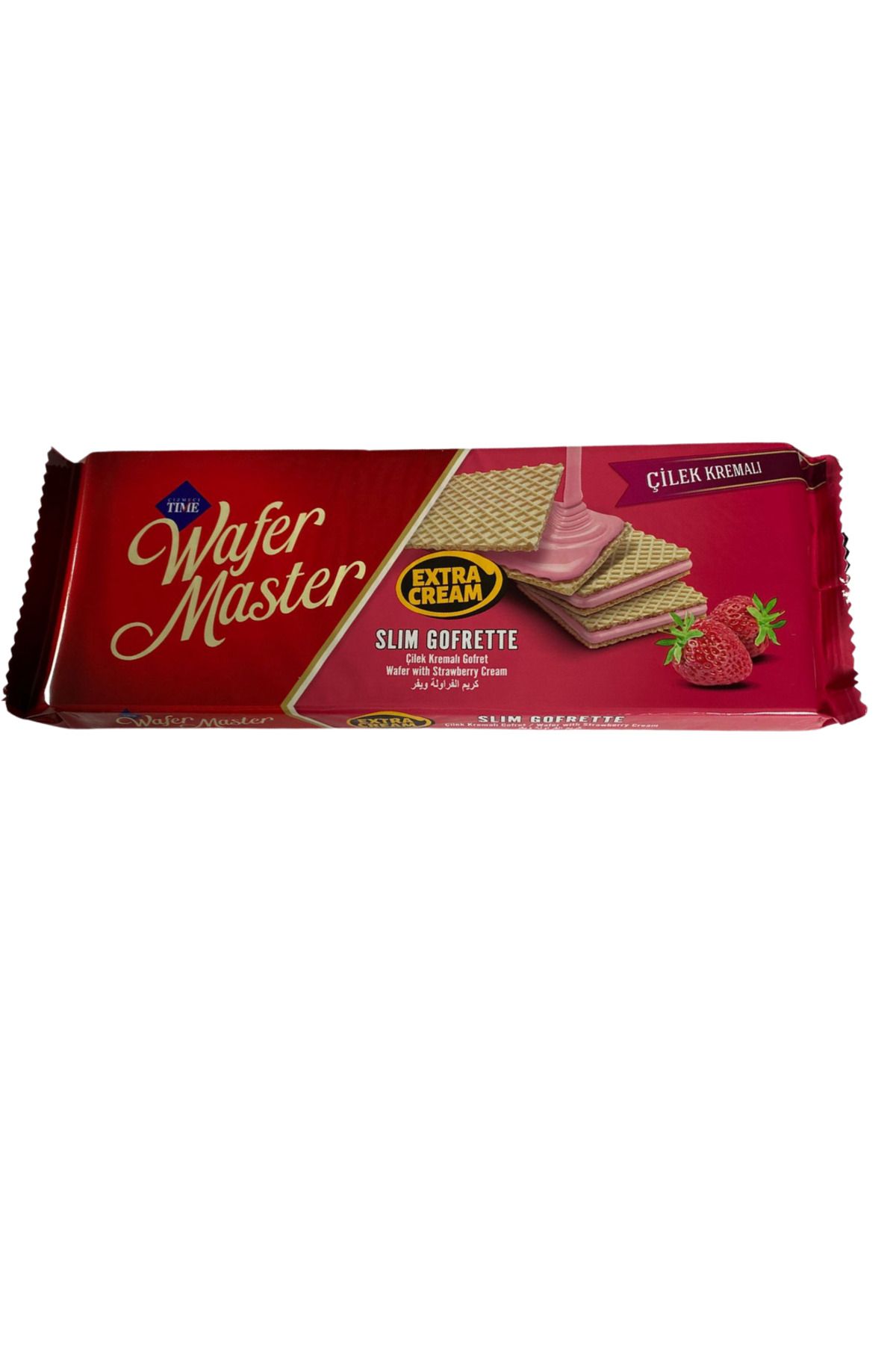 Çizmeci Time ÇİZMECİ TİME WAFER MASTER ÇİLEK KREMALI SLİM GOFRET 128 GRAM×20 ADET