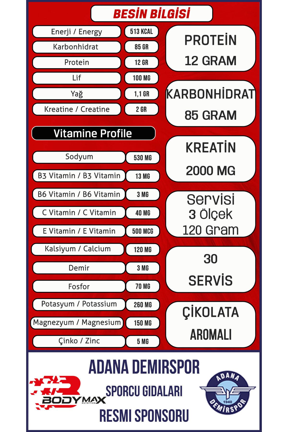BODYMAX-Promass Mass Gainer 3600 Gr - Chocolate Flavored, Amino8000 Acid Tablet + Shaker Gift 6
