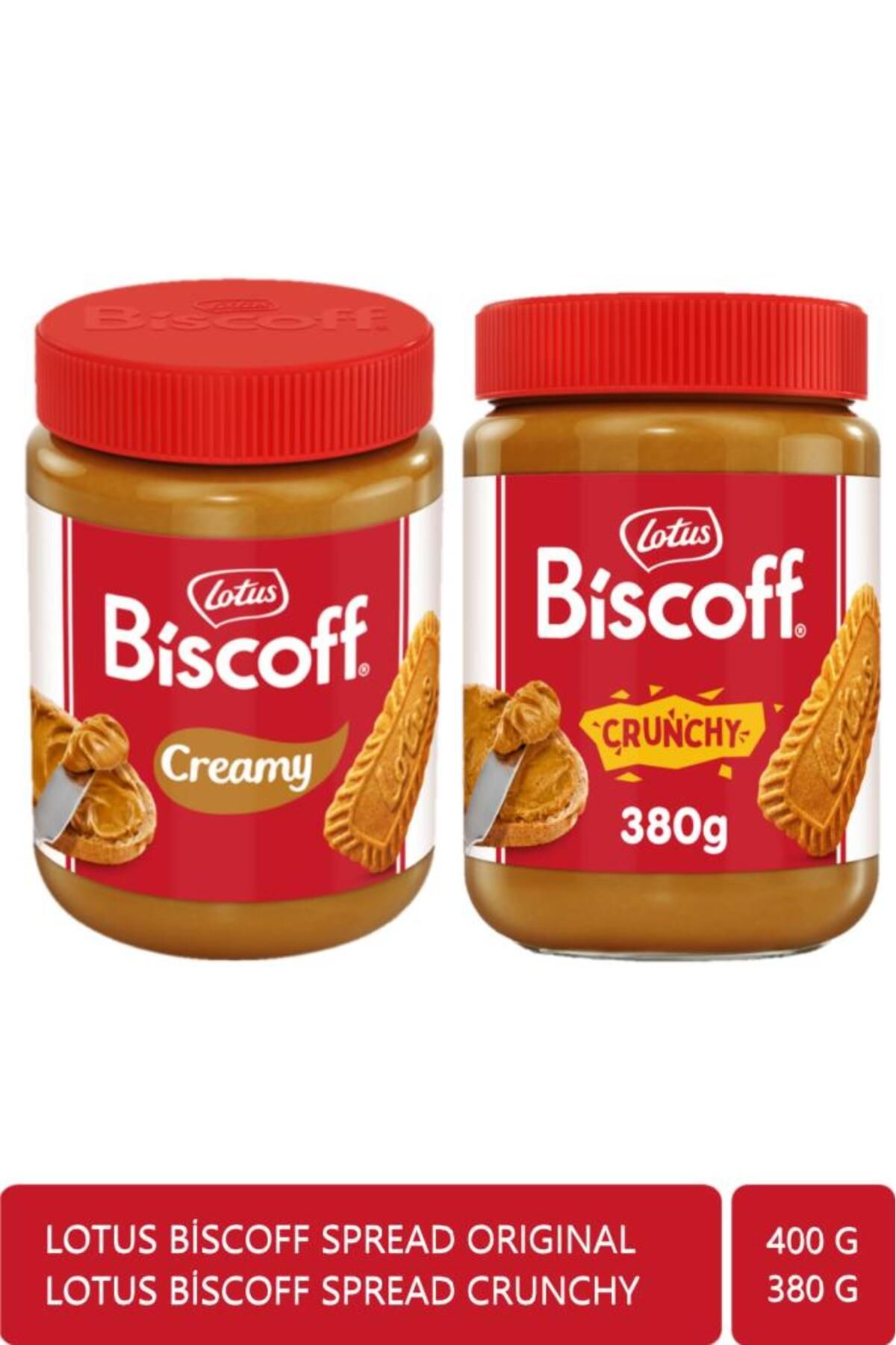 Lotus Biscoff Spread Original 400 gr Biscoff Spread Crunchy 380 gr (İKİSİ BİR ARADA)