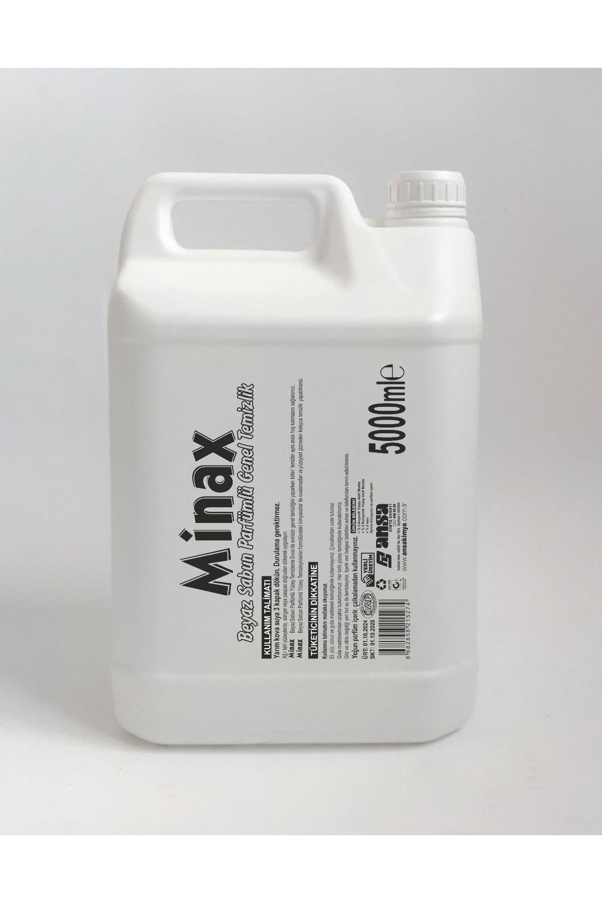 MİNAX professional cleaning Beyaz Sabun Parfümlü Yüzey Temizlik 5 L