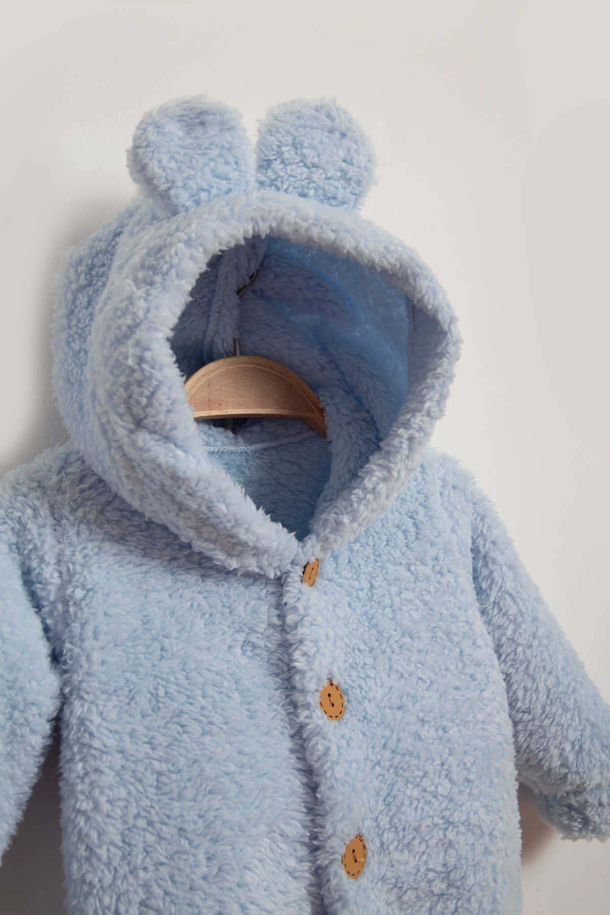 Genel Markalar Wellsoft Pelüş Kız-Erkek Çocuk Düğmeli Kapüşonlu Kışlık Bebek Uyku Tulumu Çocuk Kostümü fotoğrafı 2 (önizleme)