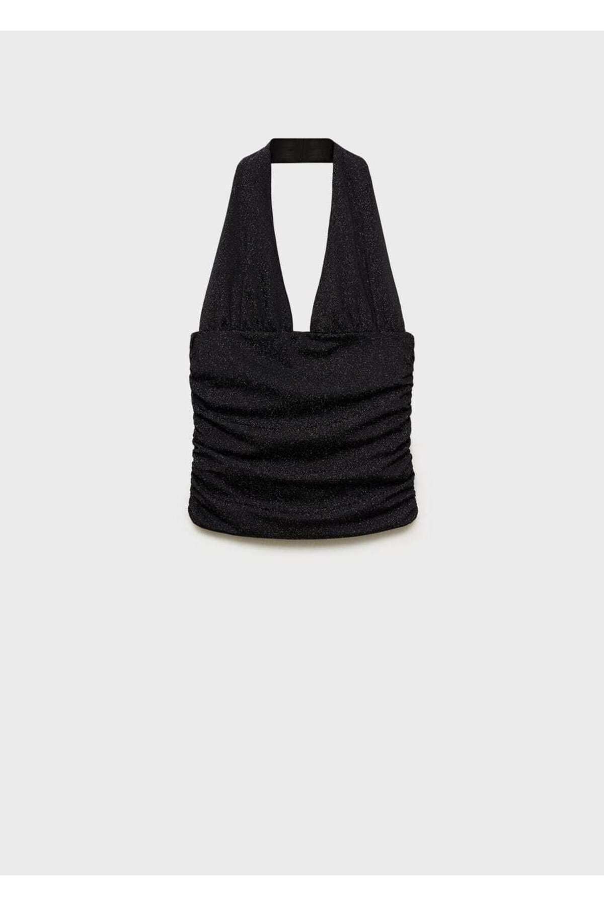 MANGO Woman-Halter Collar Lureks Knitwear Blouse 3
