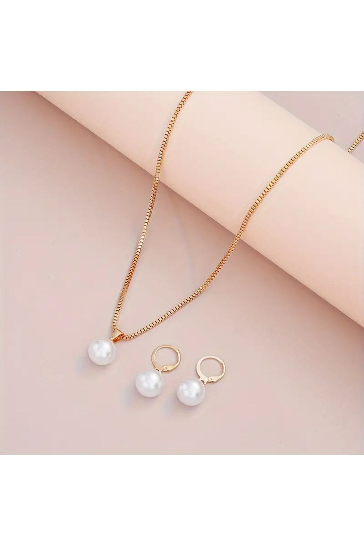 Ayzen-Pearl Necklace and Earring Set 2