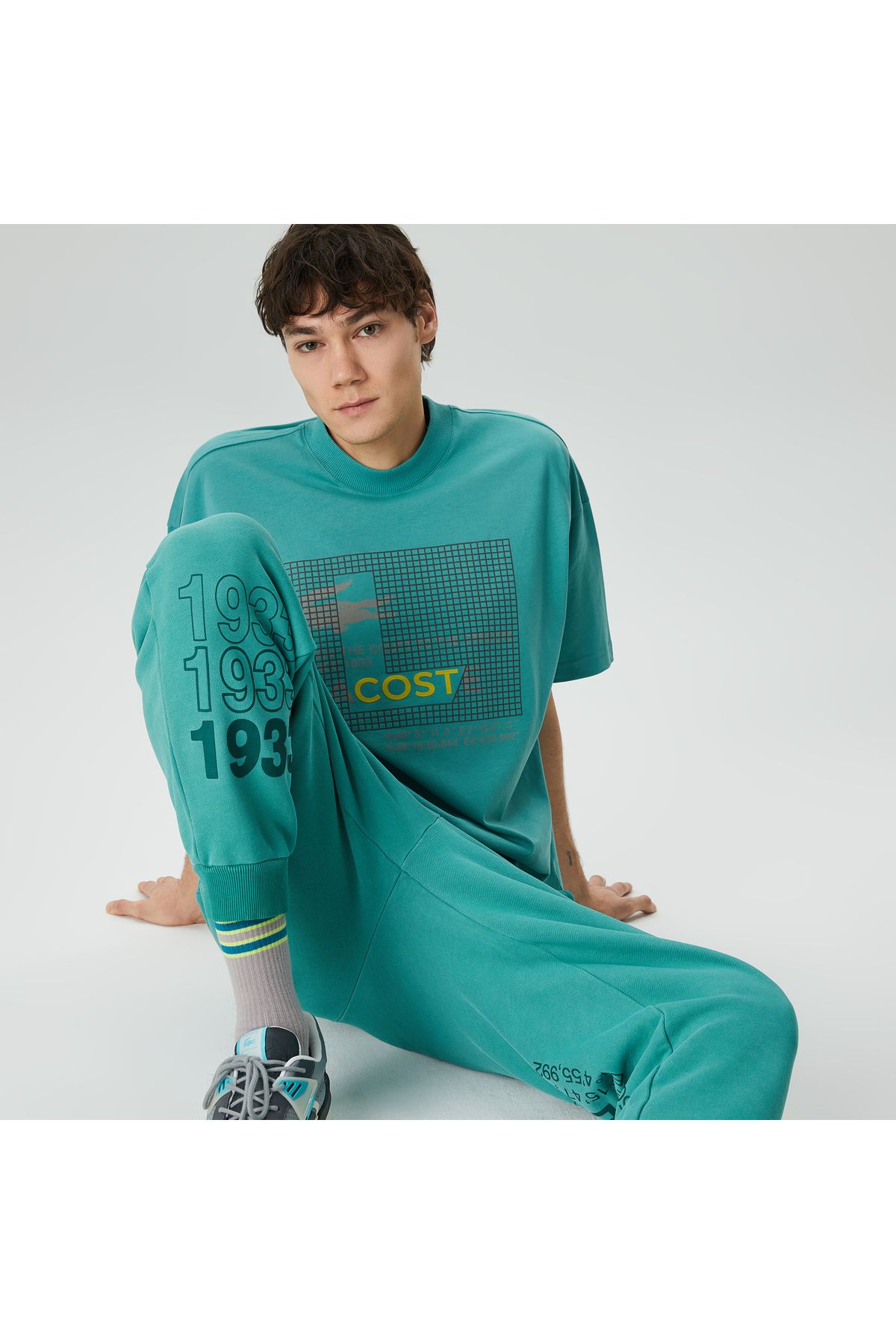 تی شرت سبز مردانه House of Superstep X Lacoste