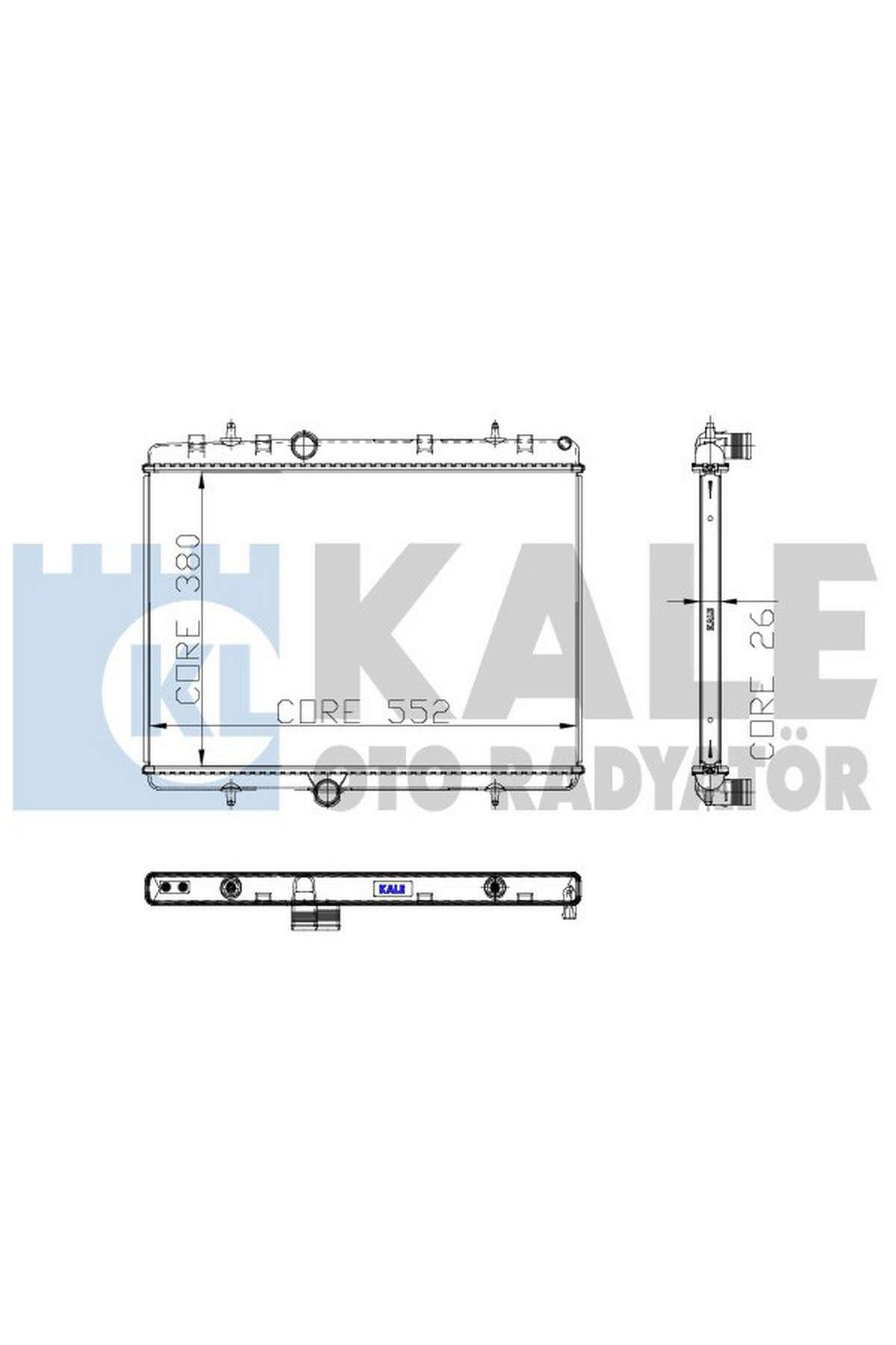 KALE MOTOR SU RADYATÖRÜ [ PEUGEOT PARTNER TEPEE, 307, 407, CITROEN C4 1.6 HDI BRAZING ] 540133